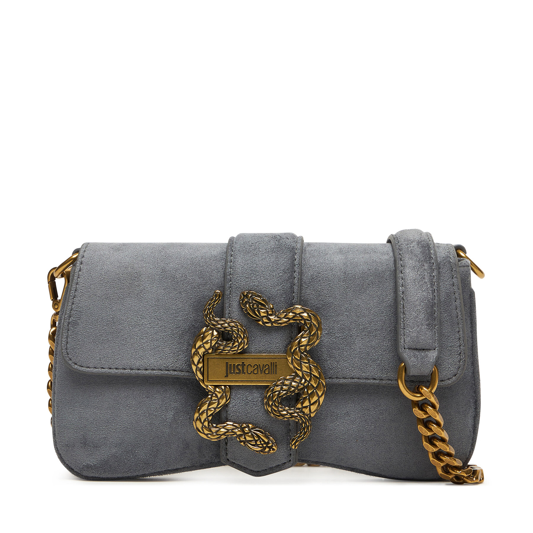 Τσάντα Just Cavalli Iconic Snakes 81RA4BA7 ZSE74 Γκρι