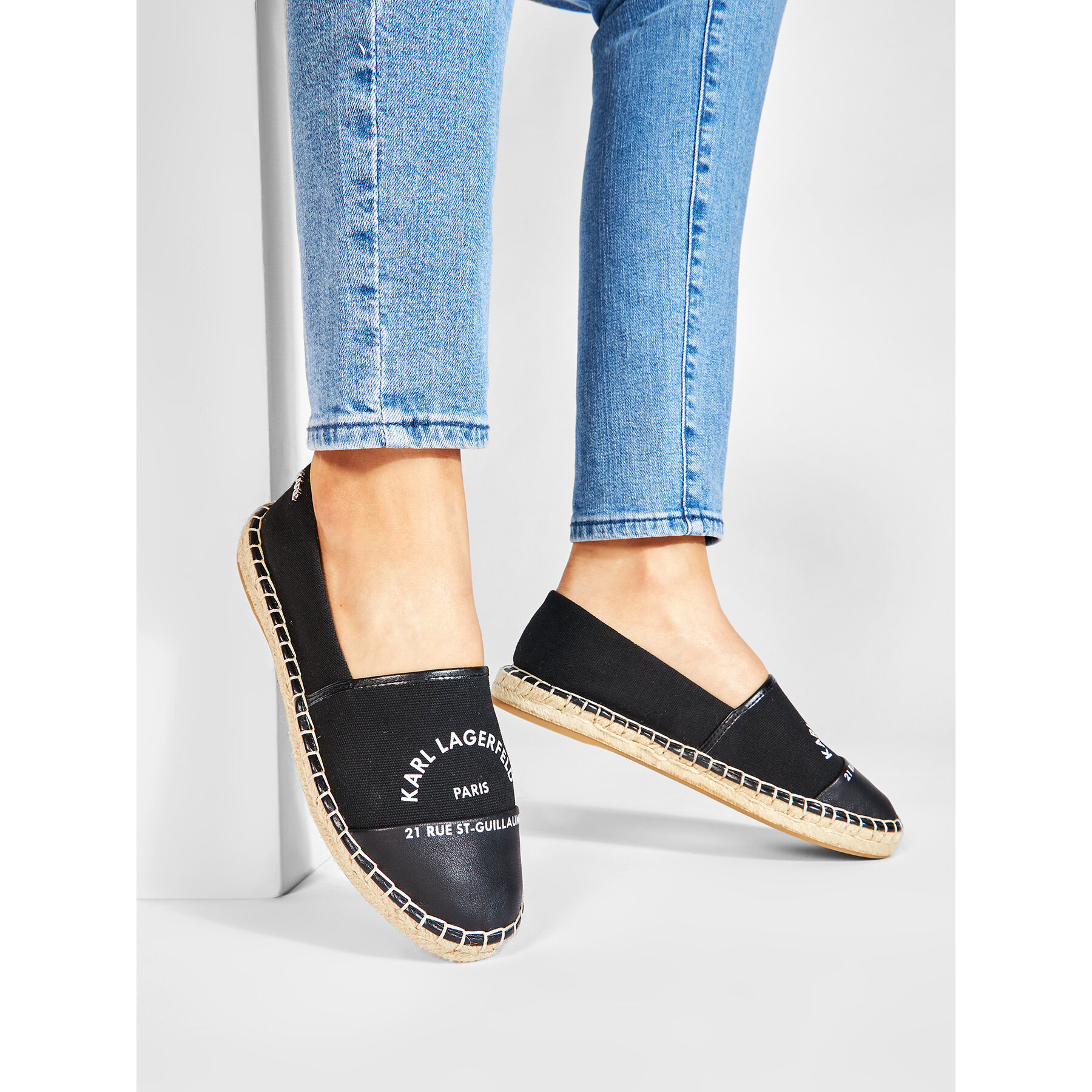 Espadrile KARL LAGERFELD KL80108 Črna