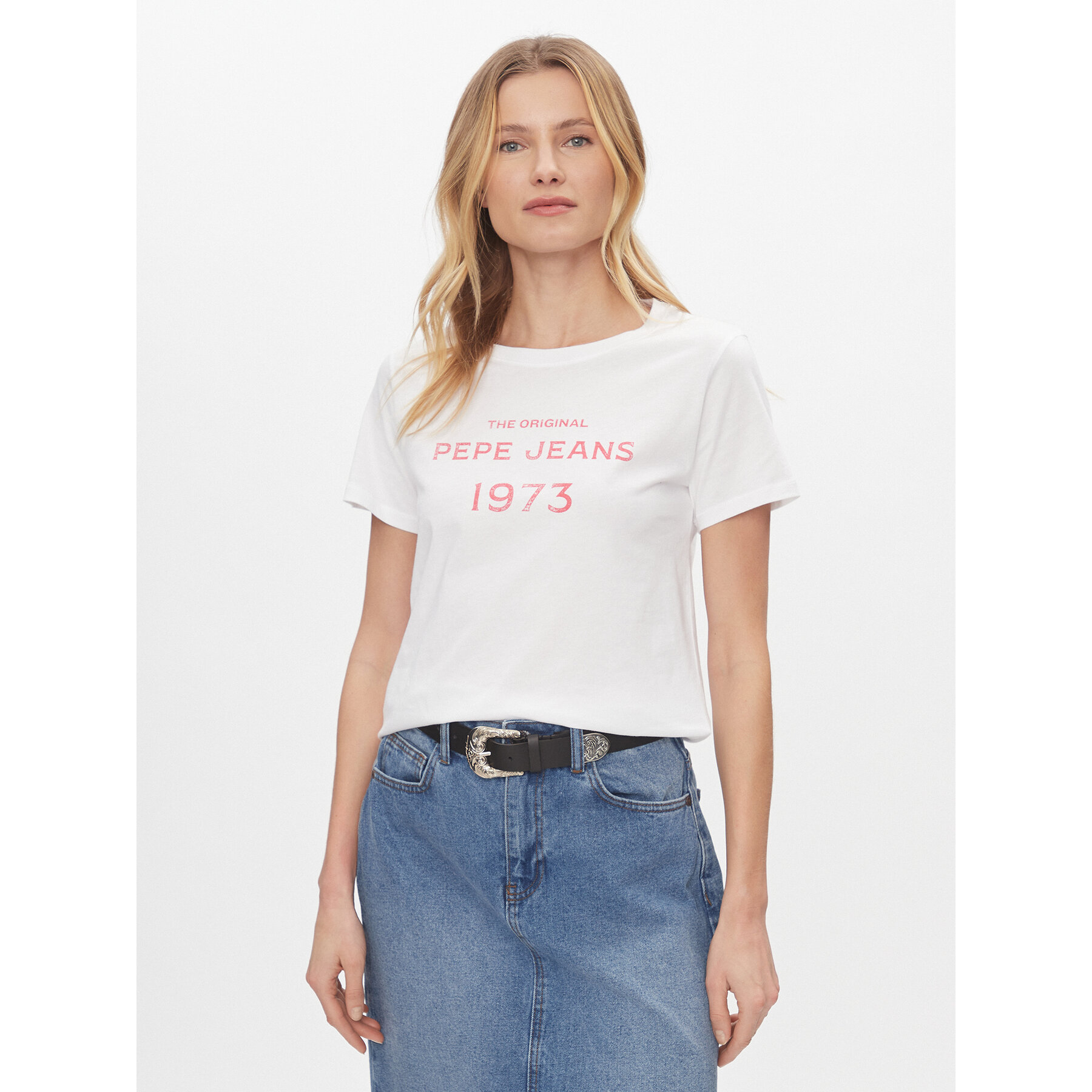 Pepe Jeans T-Shirt Harbor PL505743 Λευκό Regular Fit