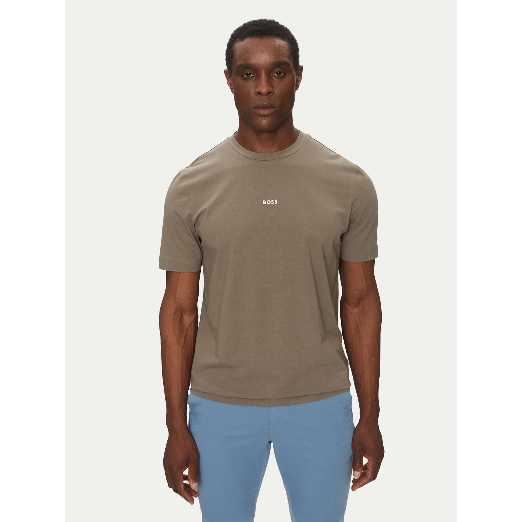 BOSS T-shirt Tchup 50473278 Beige Relaxed Fit