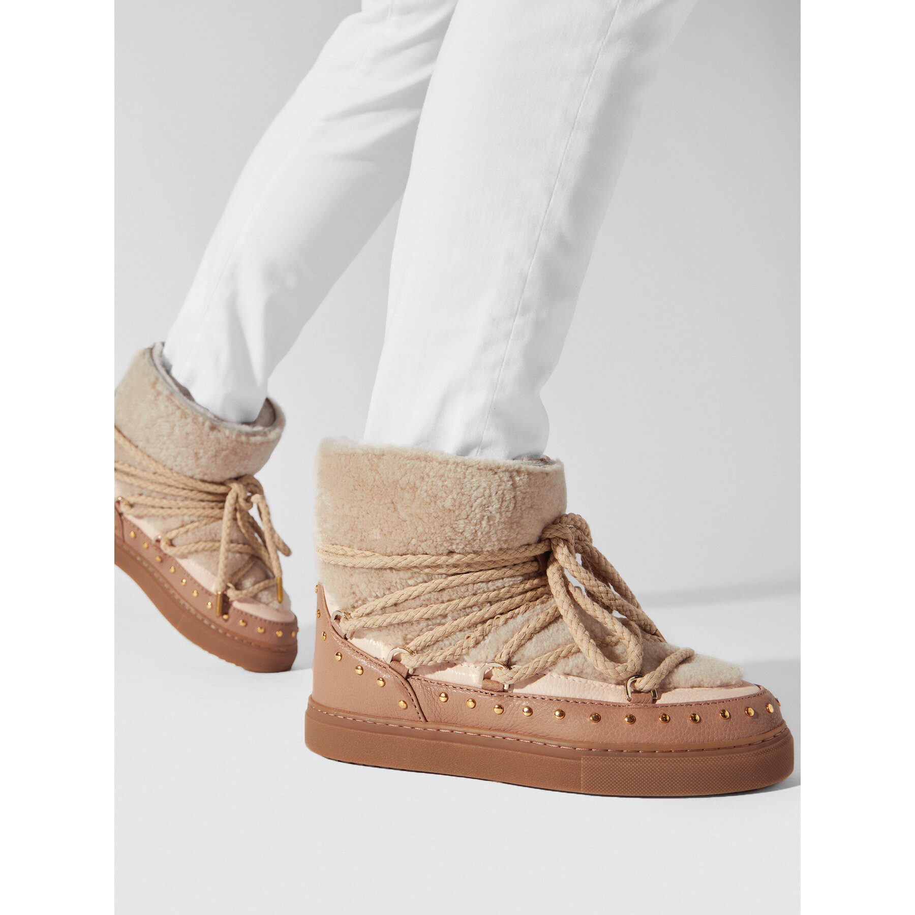 Čizme za snijeg Inuikii Curly Rock 75102-076 Bež