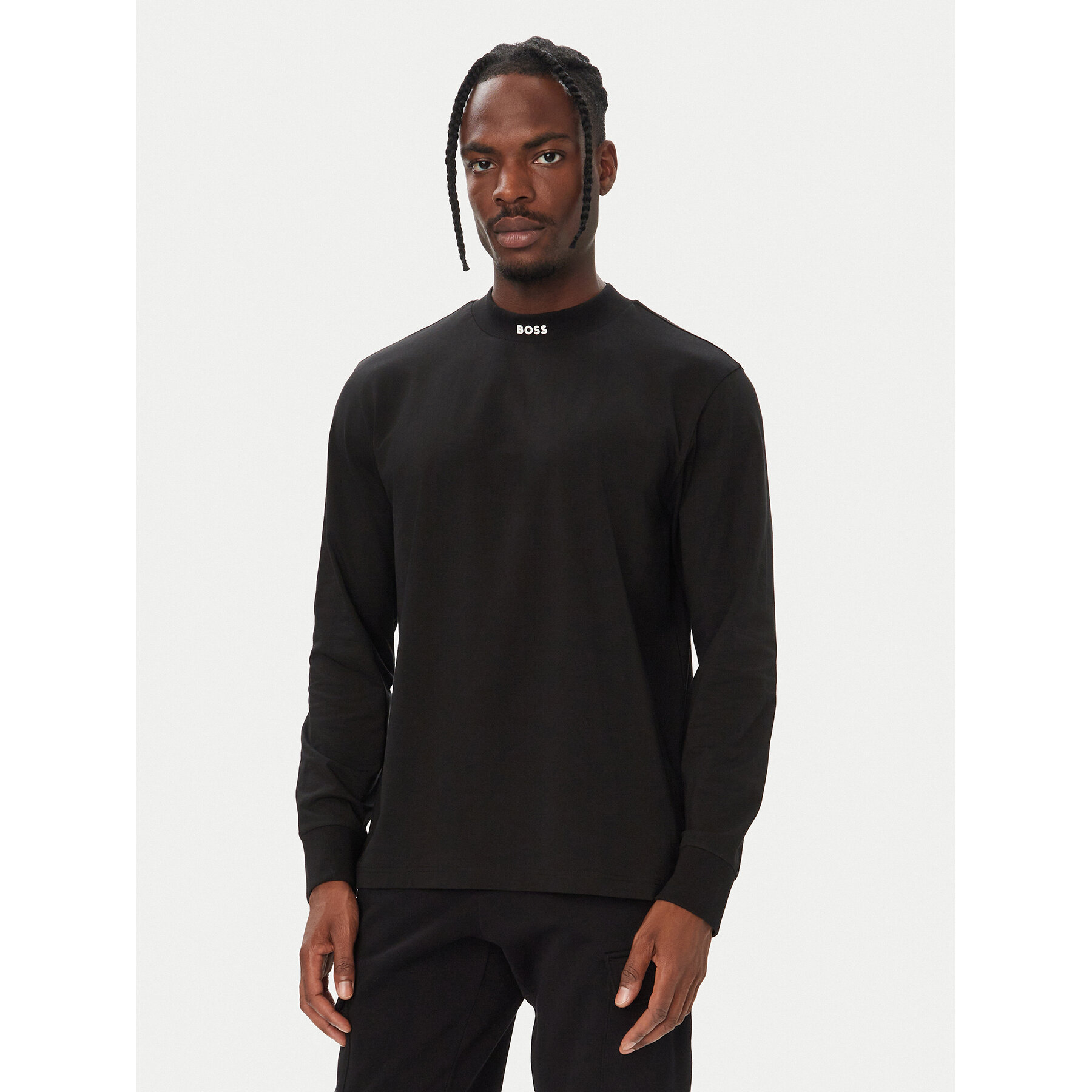 BOSS Longsleeve 50576916 Schwarz Regular Fit