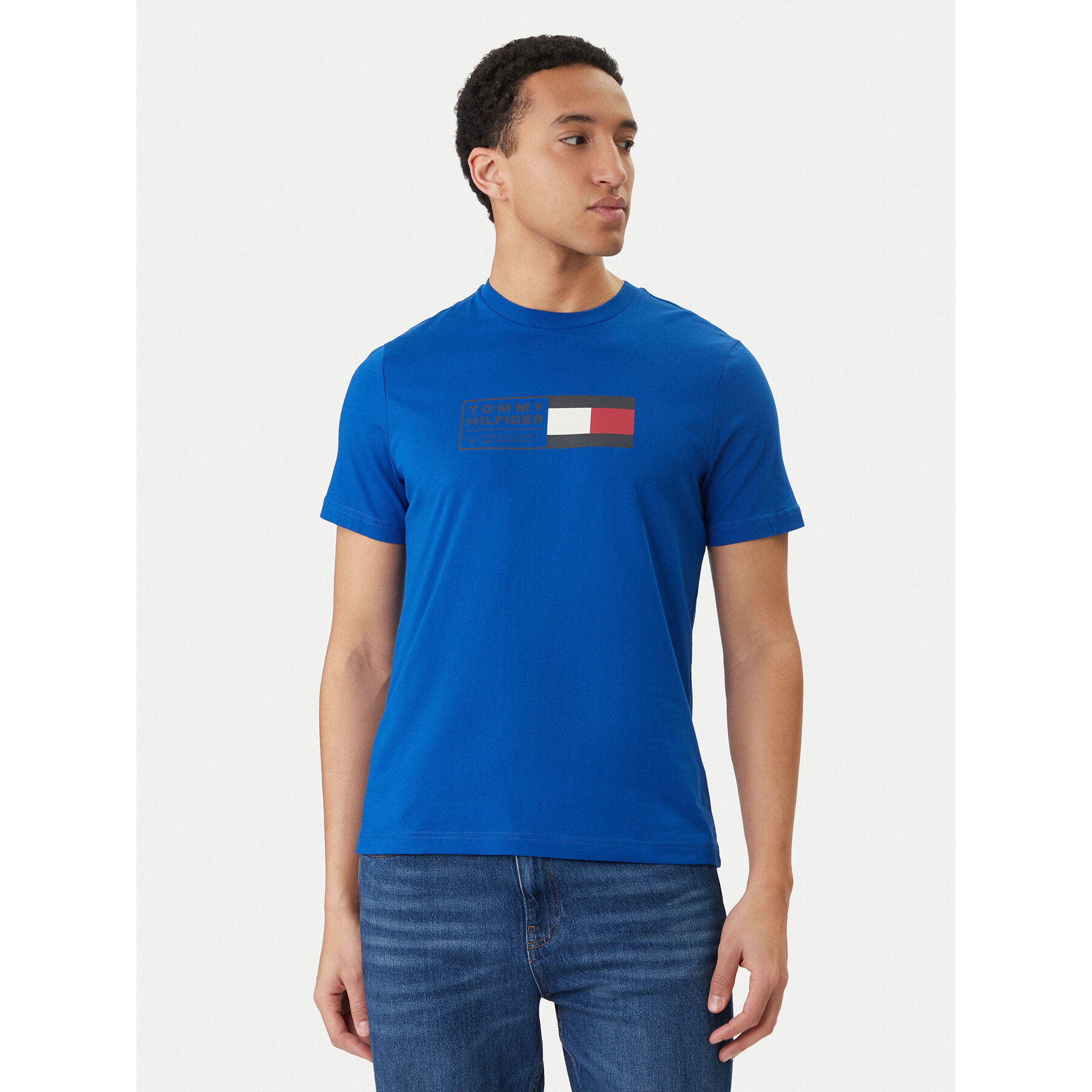 Tommy Hilfiger T-Shirt Brand Love Box MW0MW42366 Blau Regular Fit