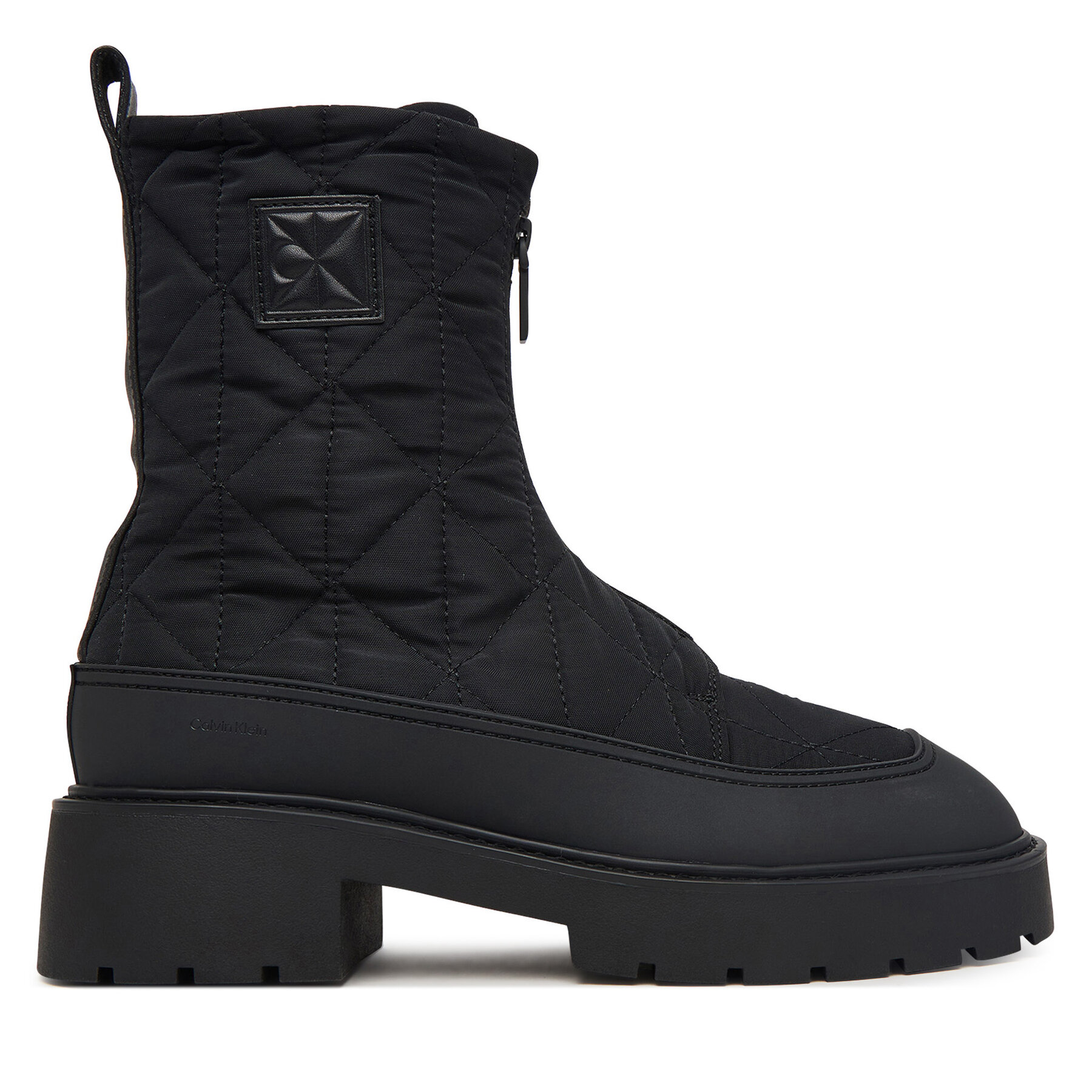 Боти Calvin Klein Chunky Zip Boot Mat Mix Aop Em HW0HW03205 Тъмнокафяв