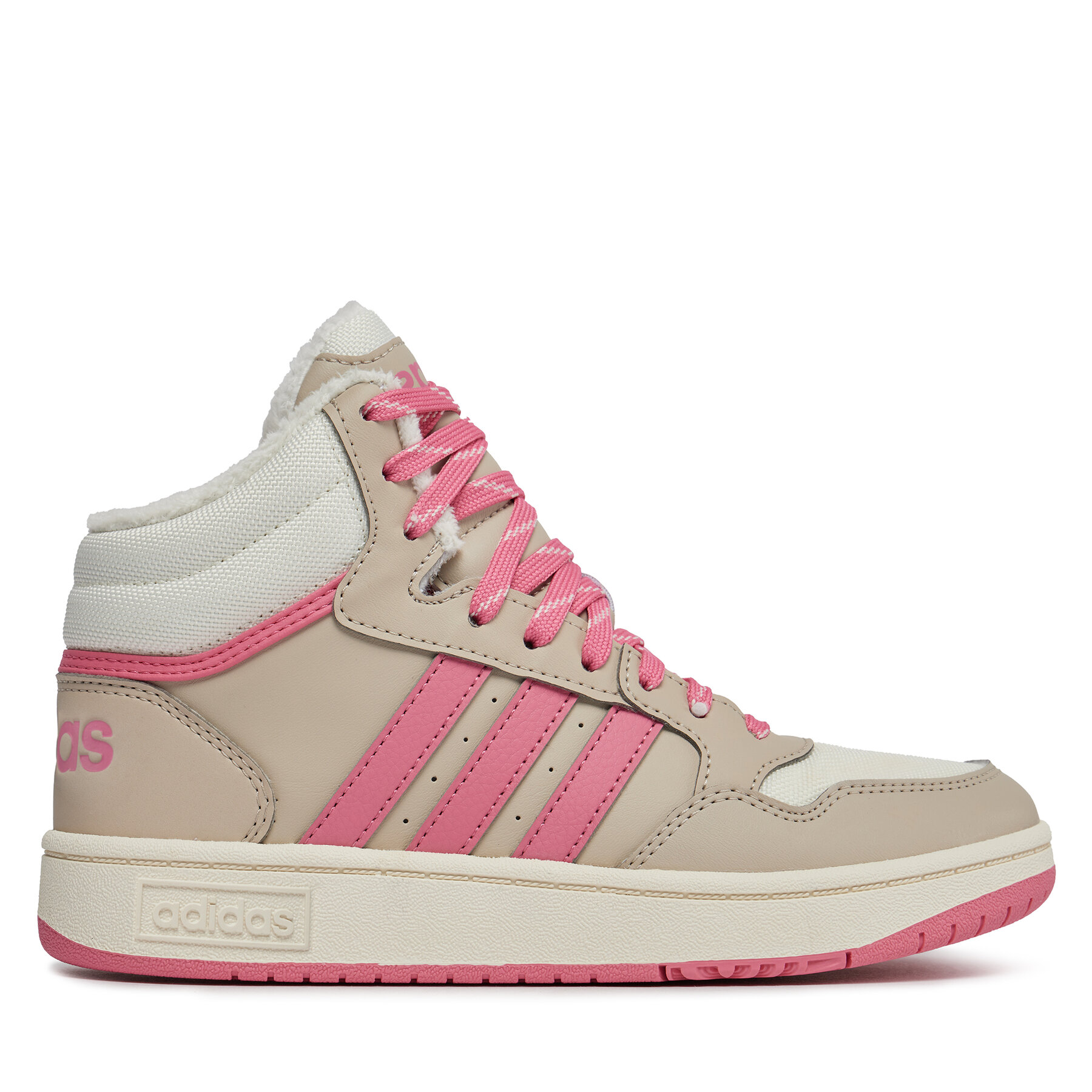 Comprar en oferta Adidas Hoops Mid 3.0 Kids wonder beige/pink fusion/off white
