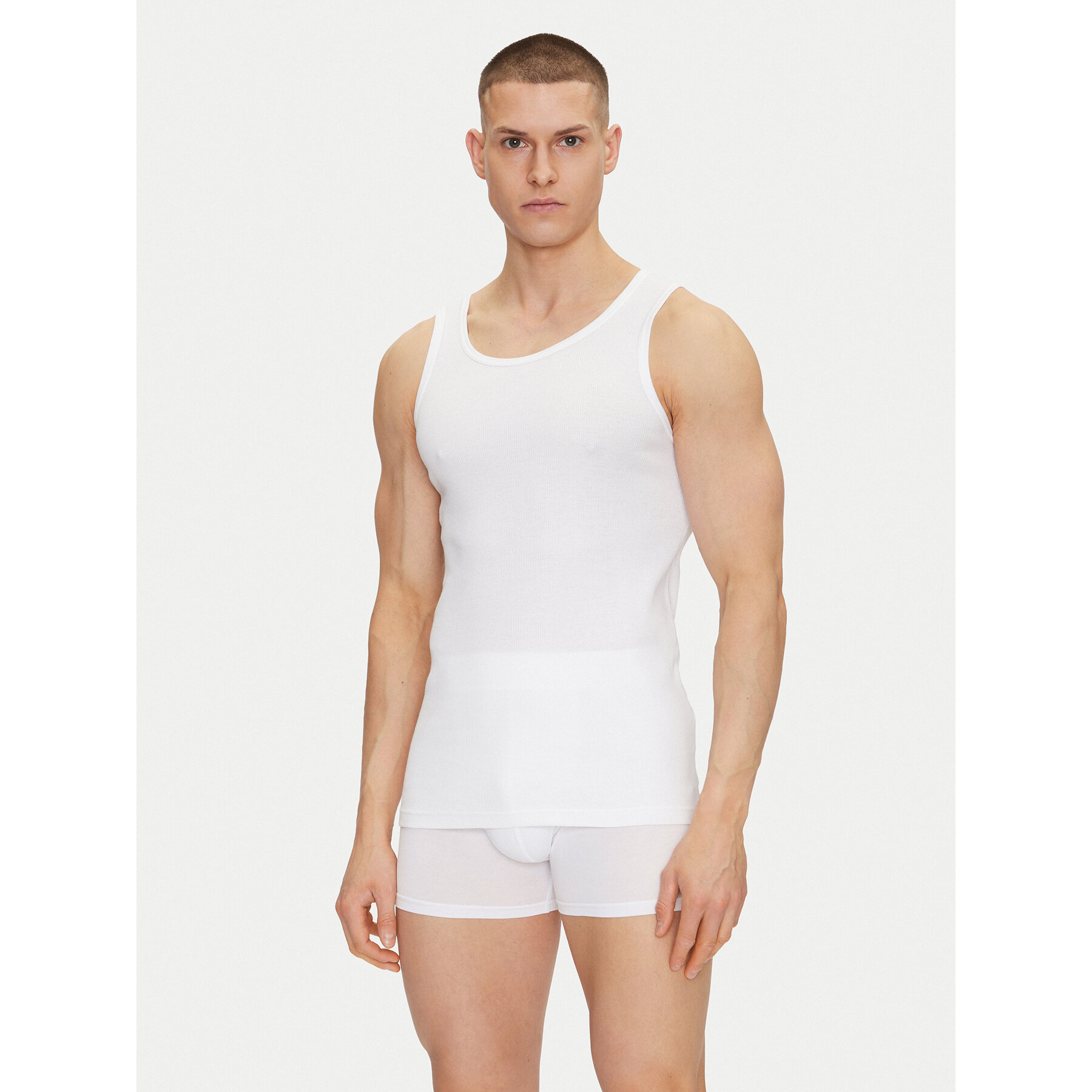 Resteröds Resteröds Σετ 2 tank tops 7027 1 Λευκό Slim Fit