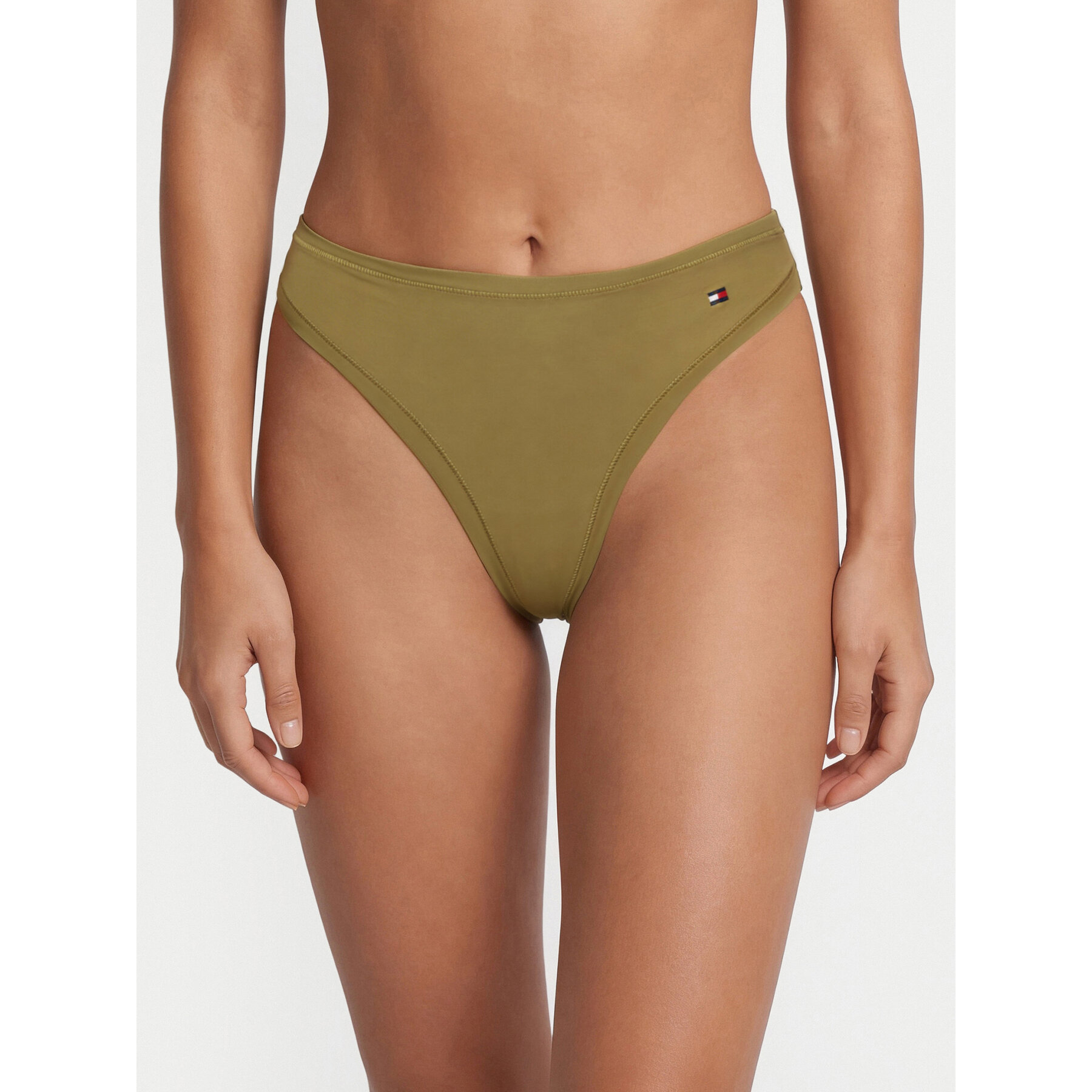 Tommy Hilfiger Stringtanga UW0UW06046 Khakifarben