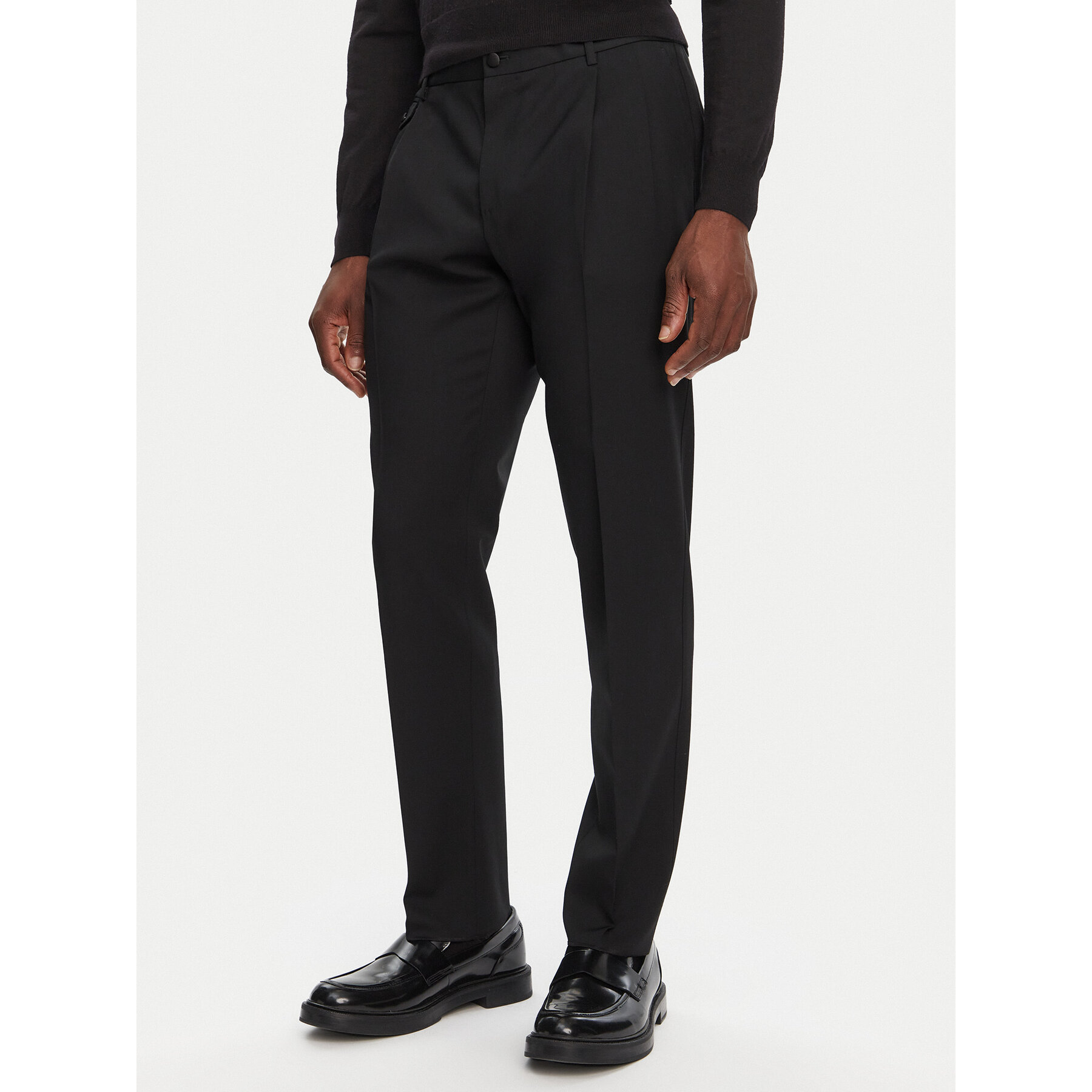 Dolce&Gabbana Stoffhose GY6UET FU27J N0000 Schwarz Regular Fit