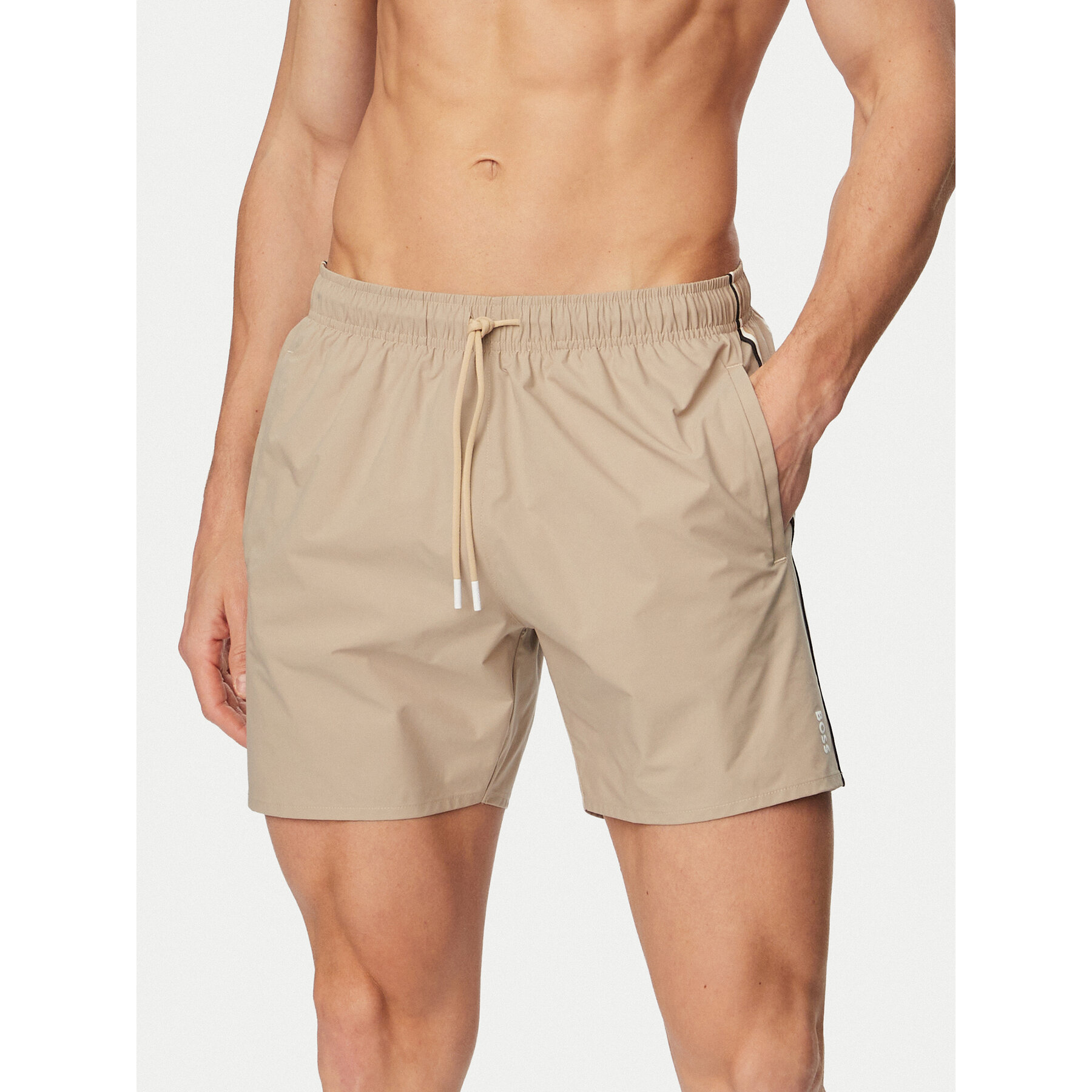 Boss Badeshorts Iconic 50491594 Hellbeige Regular Fit
