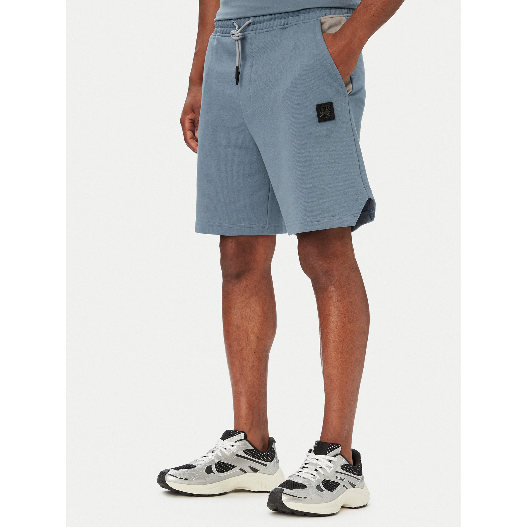 HUGO Stoffshorts Despen_RB 50559712 Grau Relaxed Fit