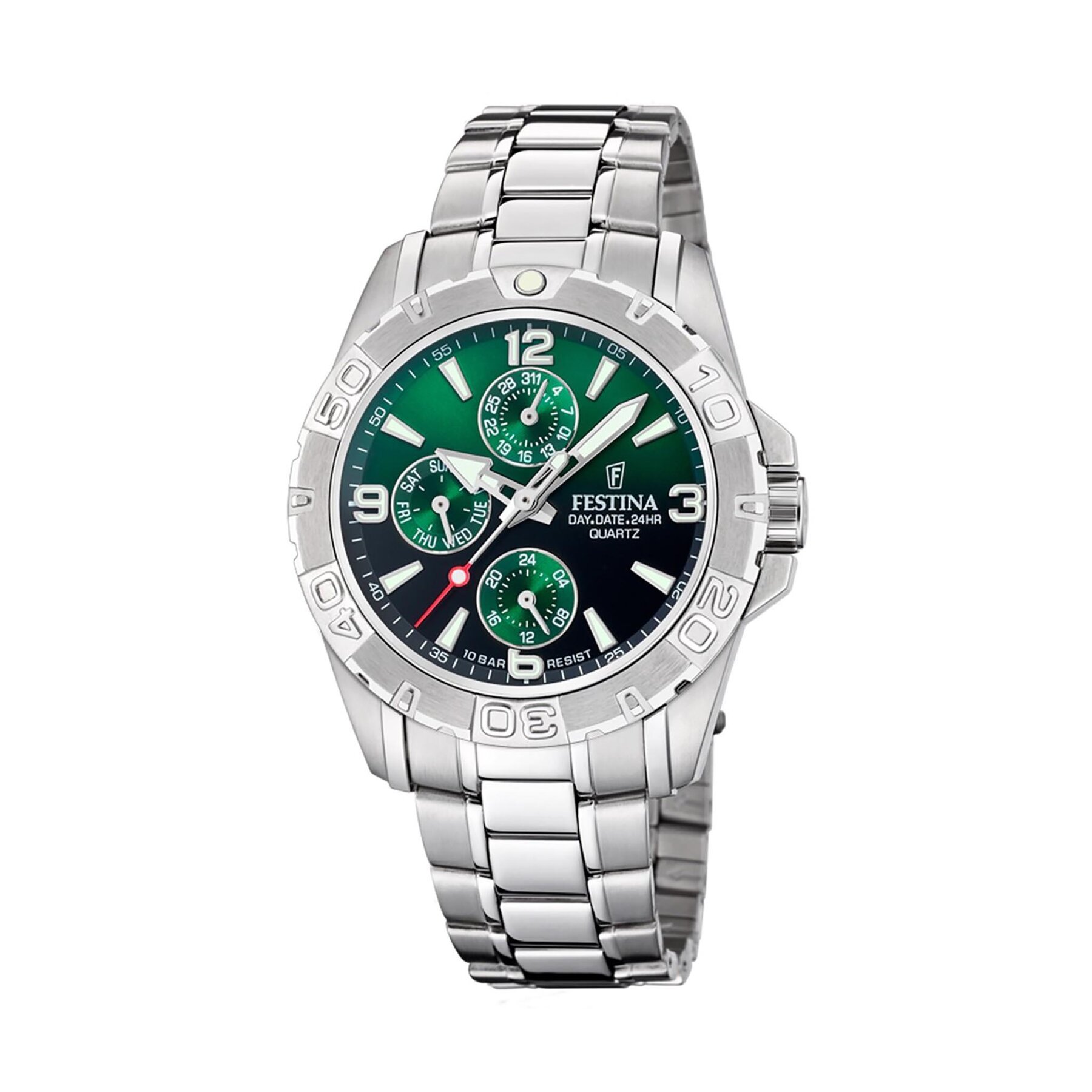 

Годинник Festina Multifunction 20666/3 Green/Silver, Срібний