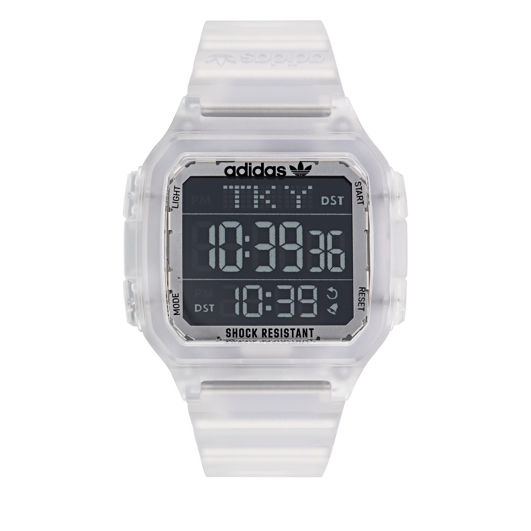 adidas Ρολόι adidas Originals Digital One GMT AOST22049 Λευκό