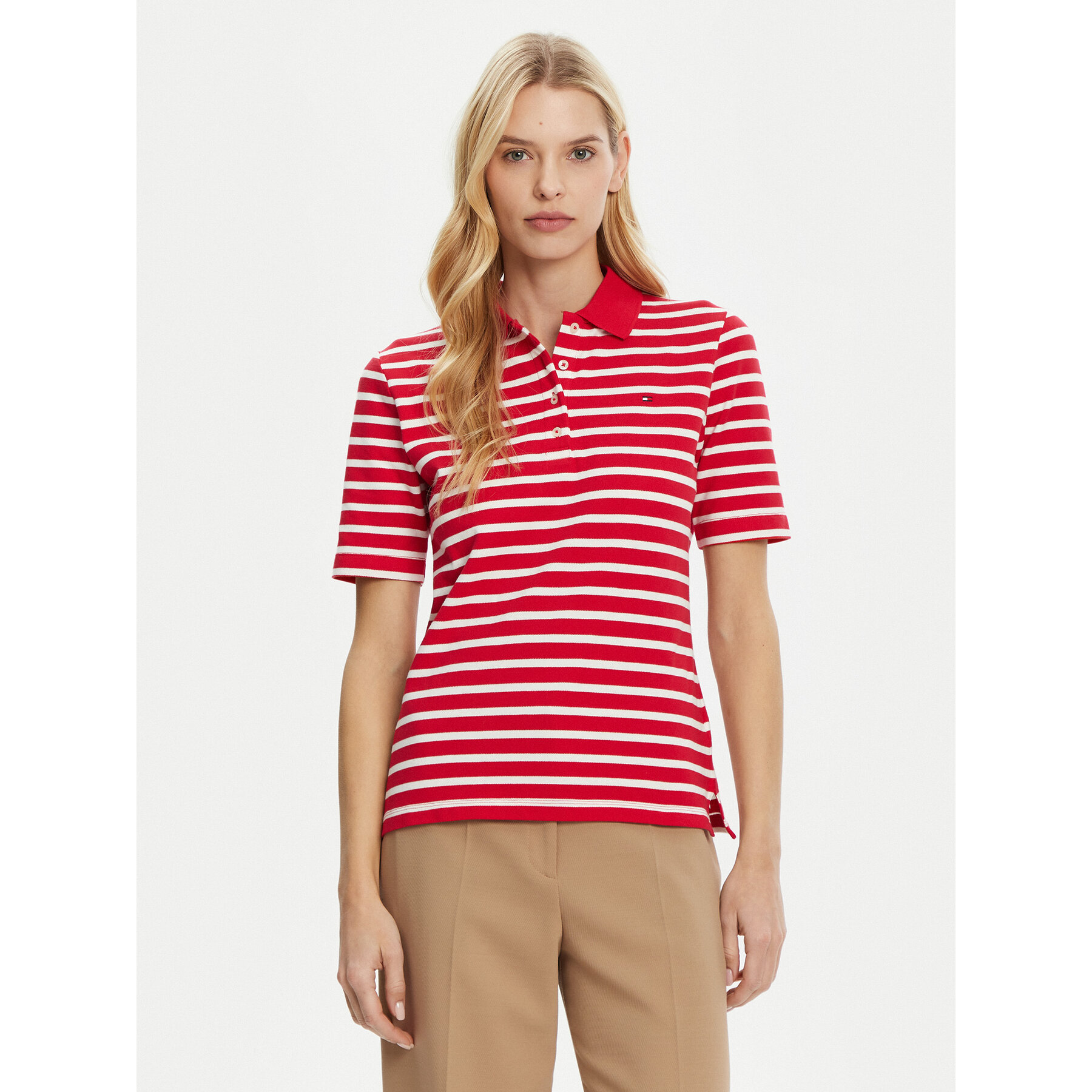 Tommy Hilfiger Pólóing 1985 WW0WW43224 Piros Regular Fit