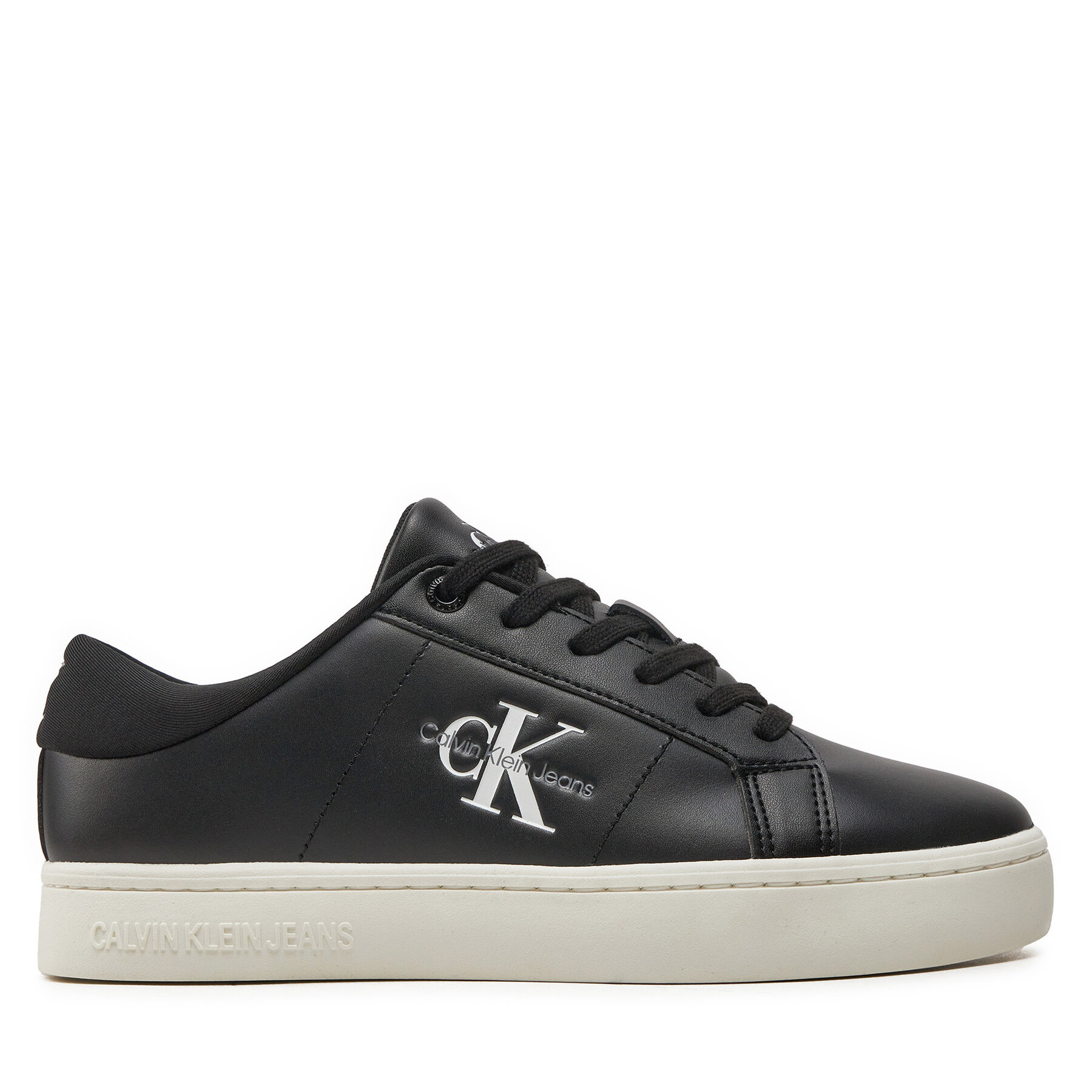 Αθλητικά Calvin Klein Jeans Classic Cupsole Lowlaceup Lth Wn YW0YW01444 Μαύρο