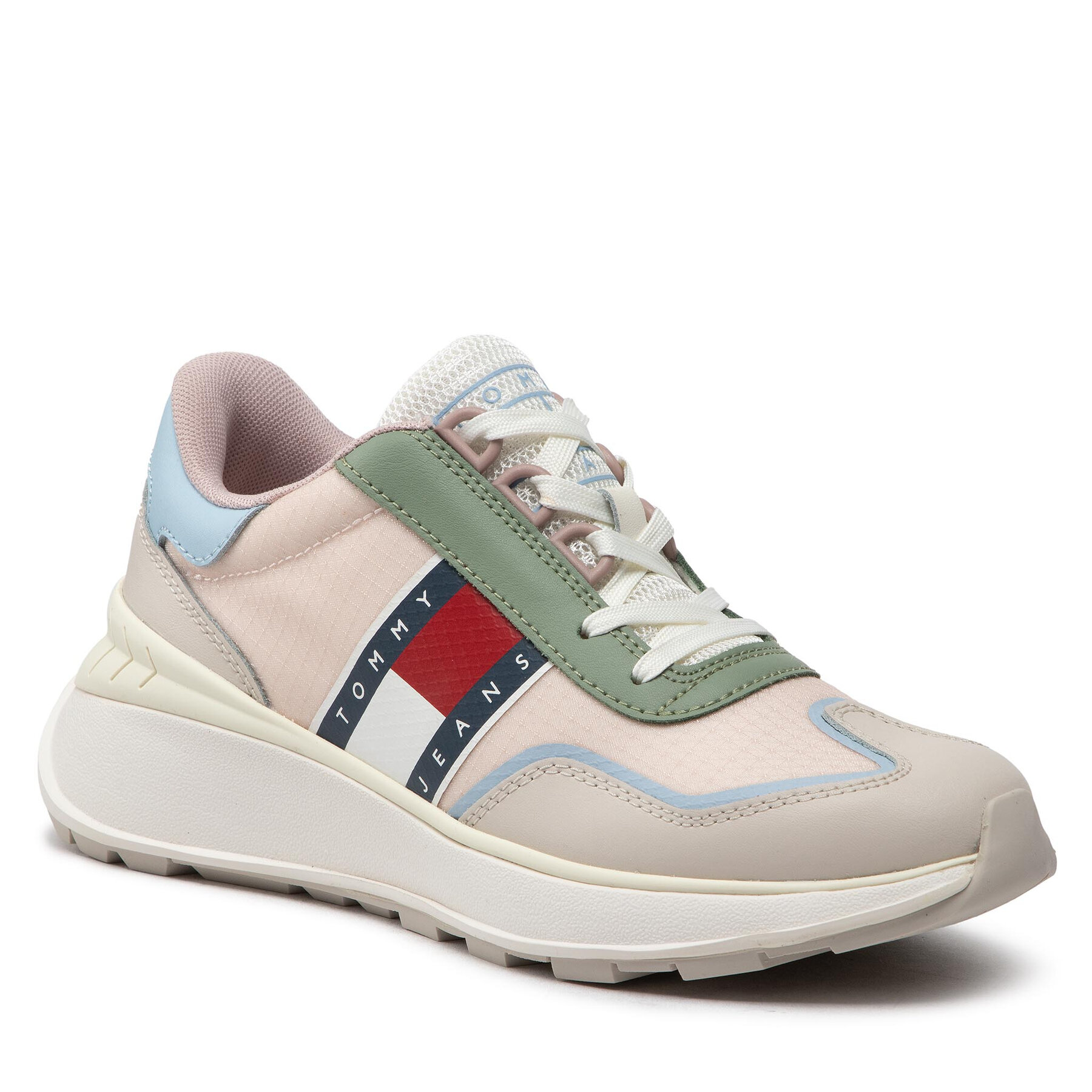 Sneakers Tommy Jeans Fashion Retro Run EN0EN01876 Stony Beige ACE Ace imagine super redus 2022
