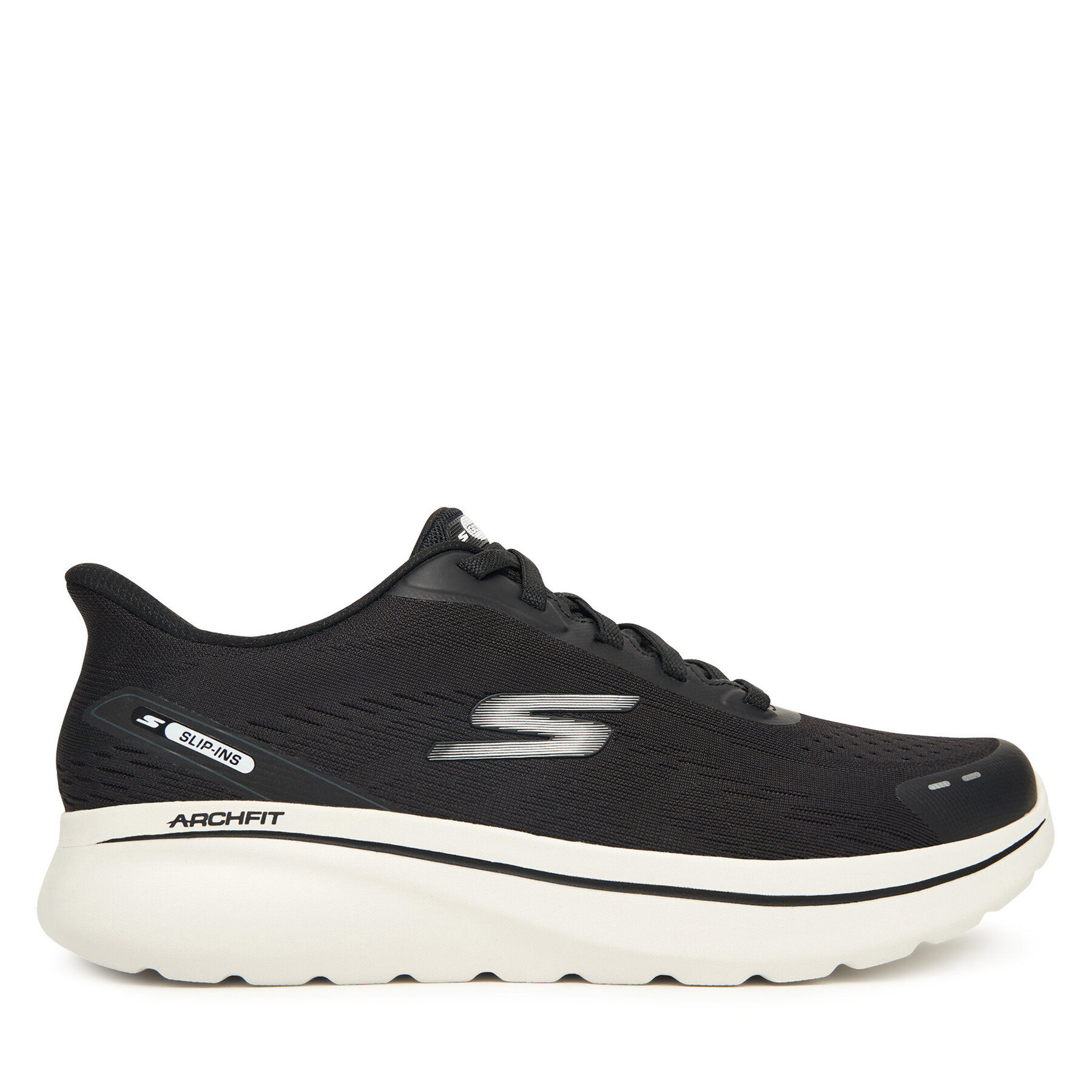 Sneakersy Skechers Go Walk Arch Fit N-Joy 217075 BKW Čierna
