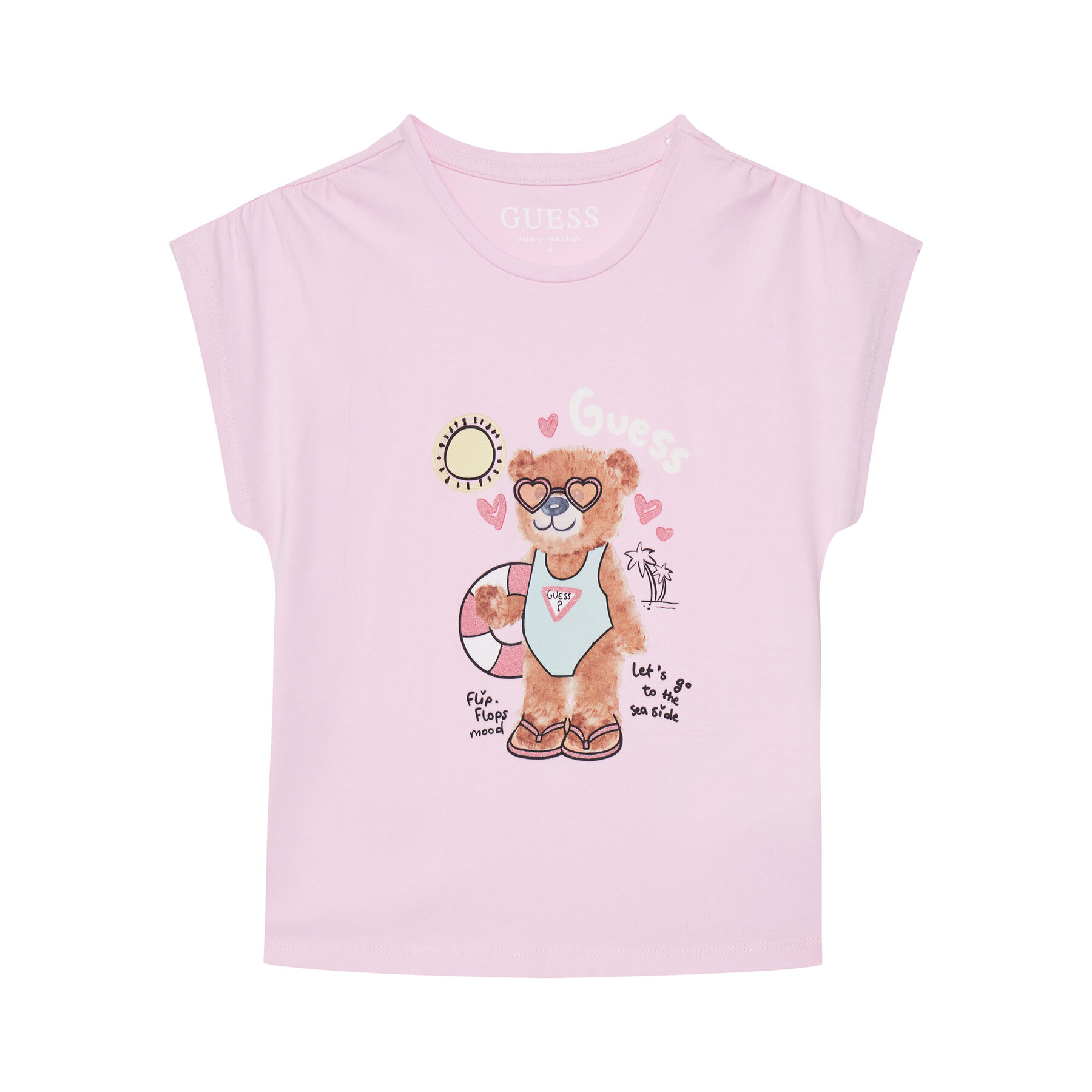 Guess T-Shirt K6GI18 K6YW4 Ροζ Regular Fit