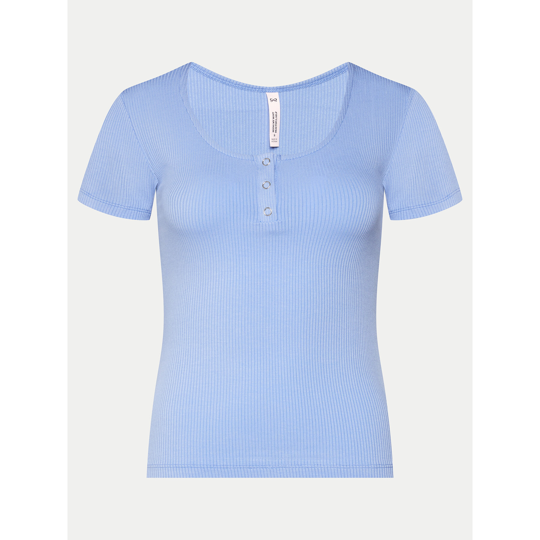 Hunkemöller Pizsama felső Henley 205108 Kék Regular Fit