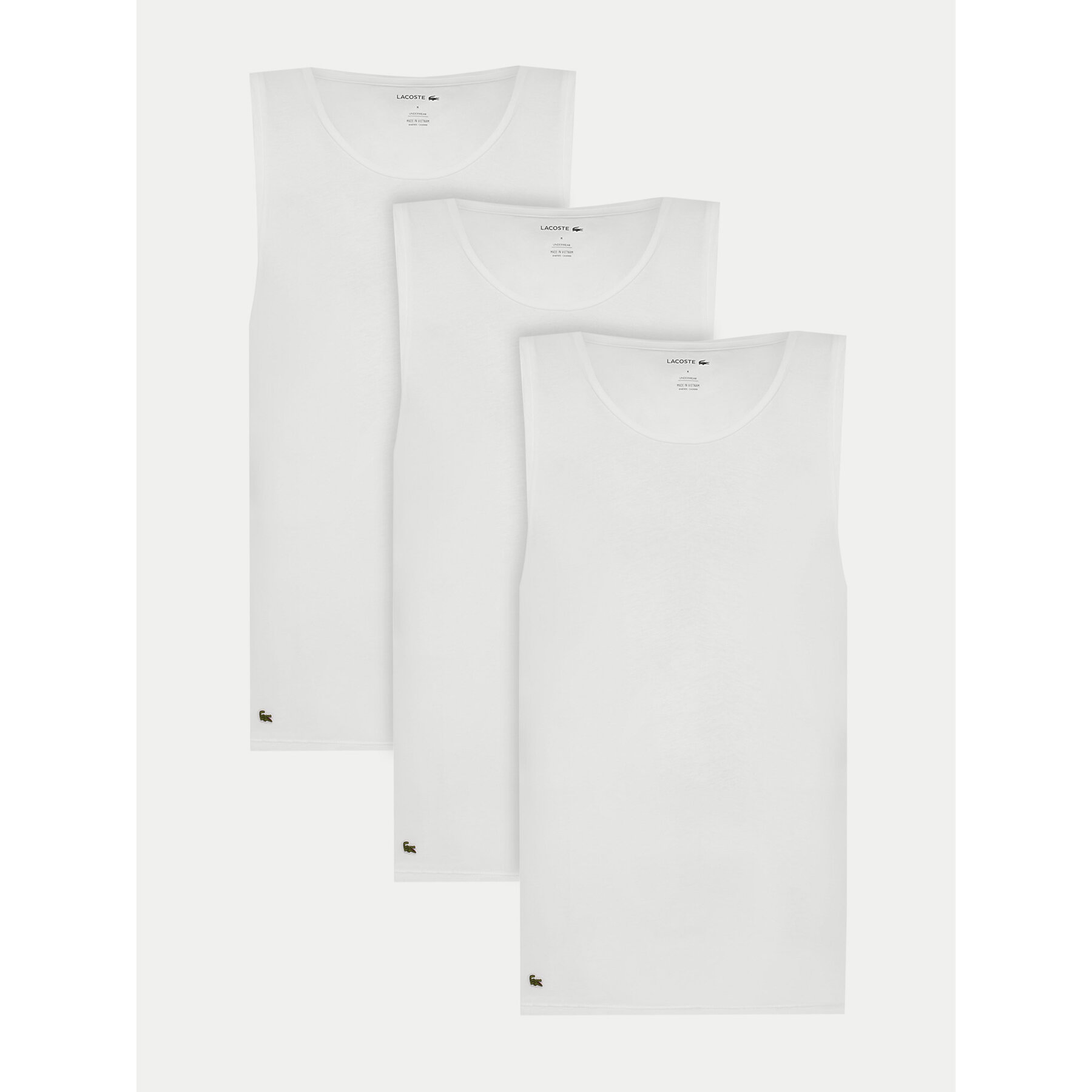 Lacoste Berankovių marškinėlių komplektas TH9009 Balta Regular Fit