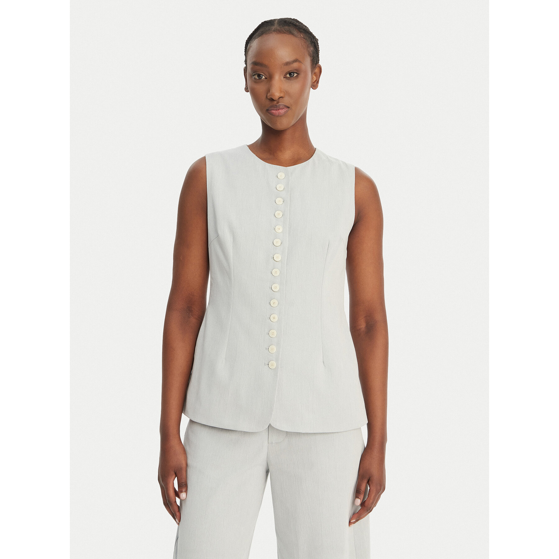 Eleh Bluse SS260145 Himmelblau Regular Fit