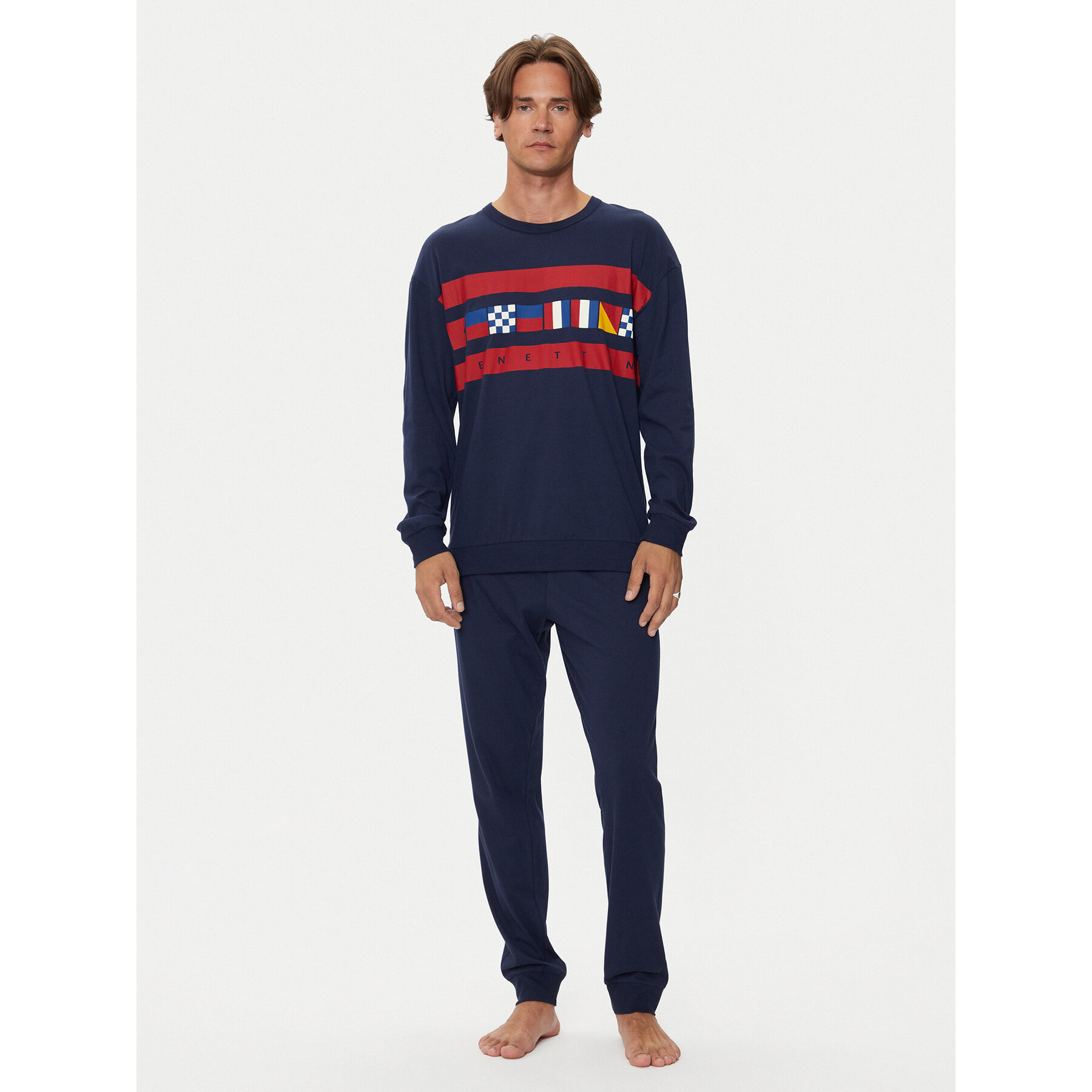 United Colors Of Benetton United Colors Of Benetton Πιτζάμα 3VD04P02D Σκούρο μπλε Regular Fit
