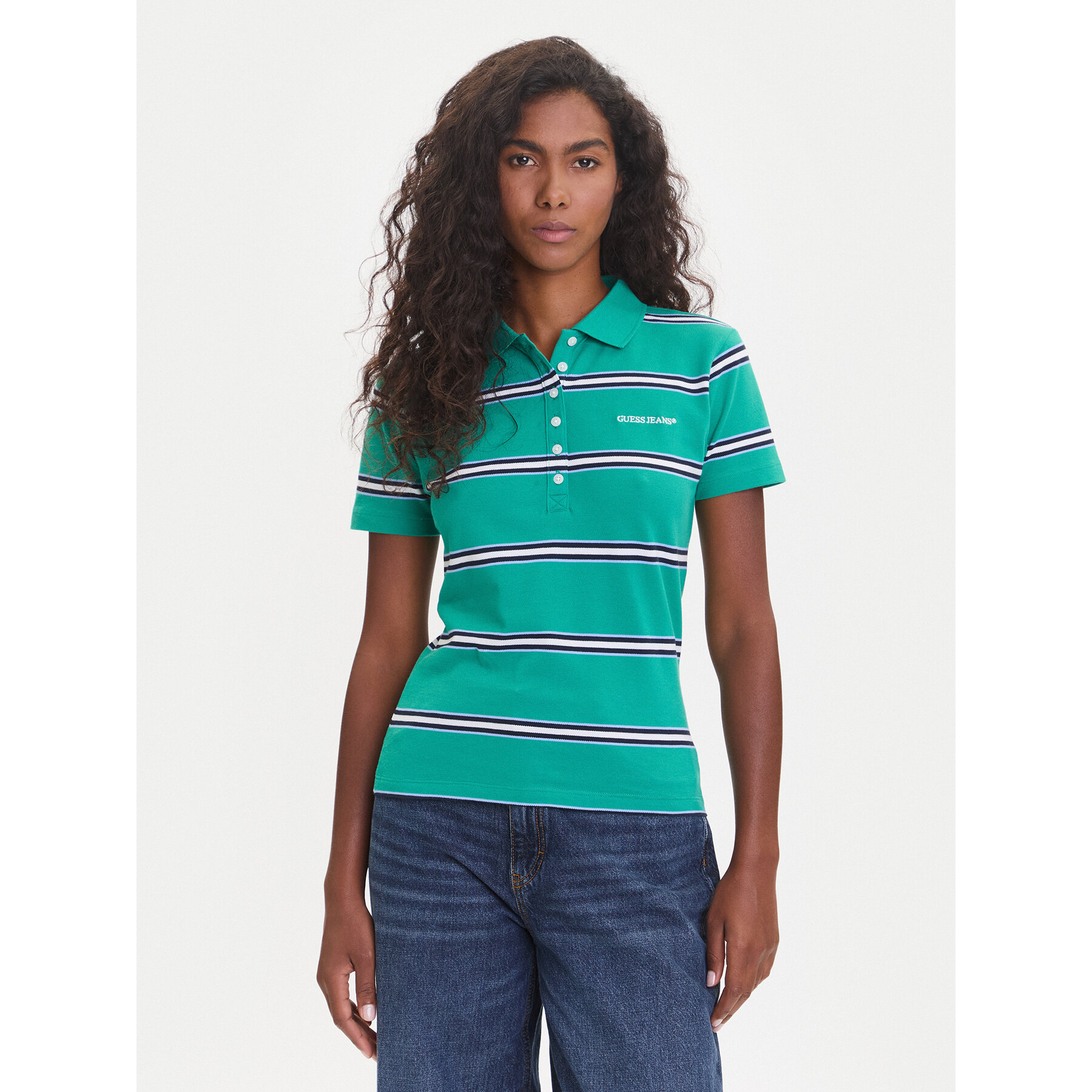 Guess Jeans Felső 176097 Zöld Classic Fit