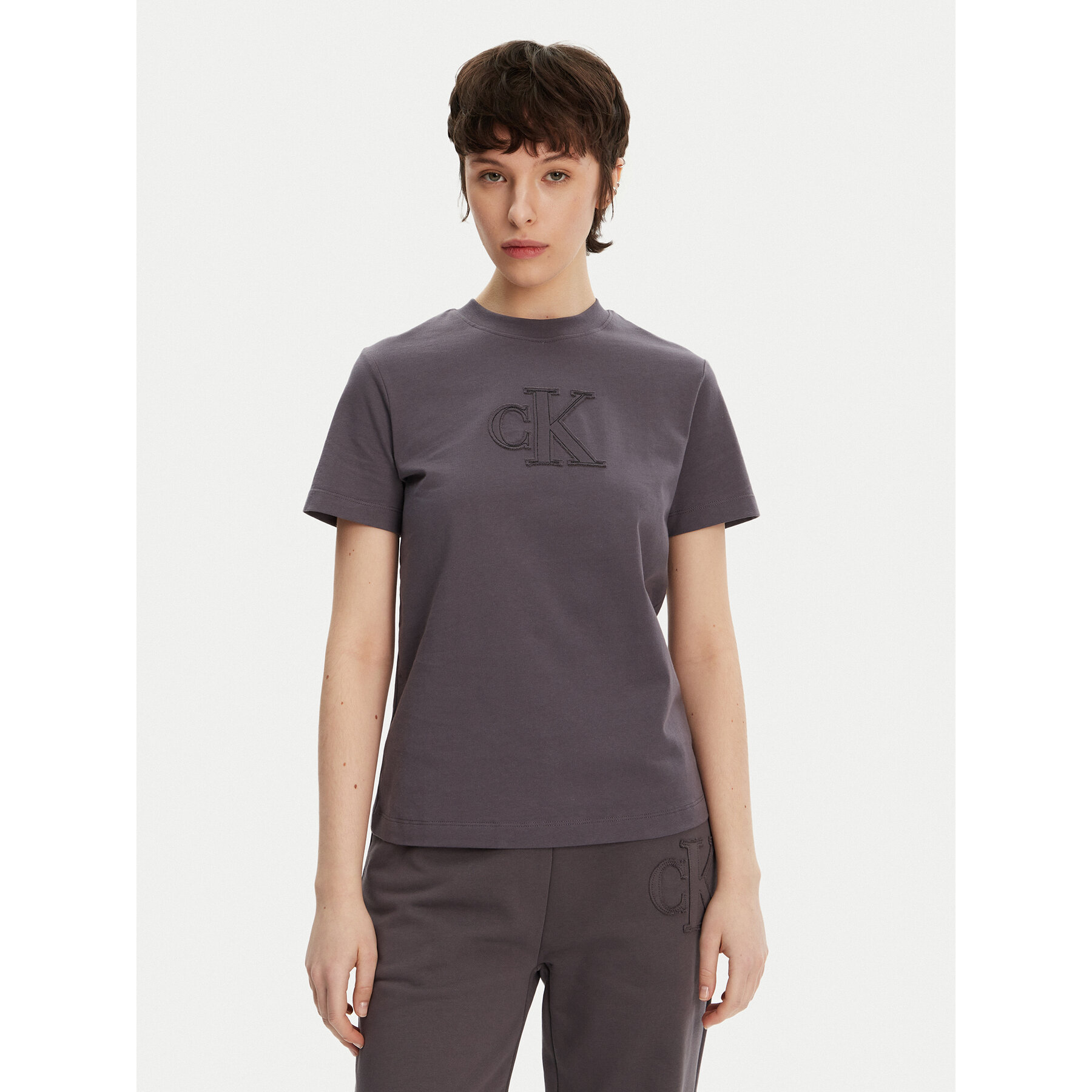 Calvin Klein Jeans Majica J20J225256 Siva Regular Fit