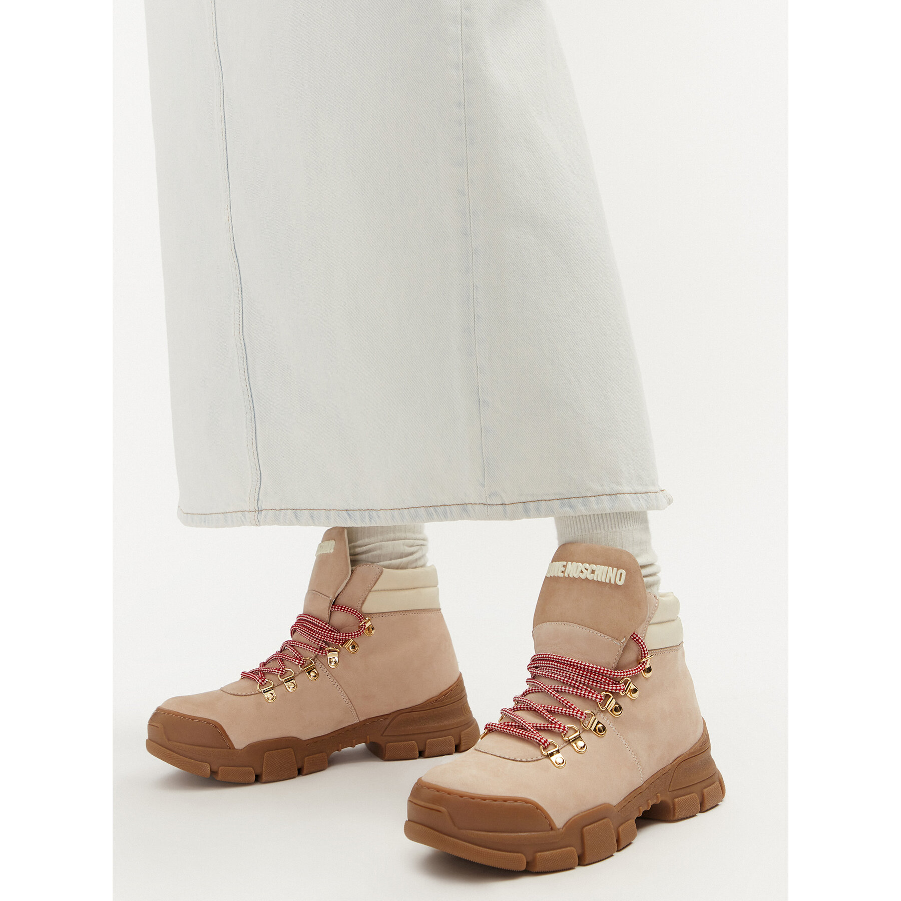 Pohodni čevlji LOVE MOSCHINO JA15494G0LIP0120 Écru