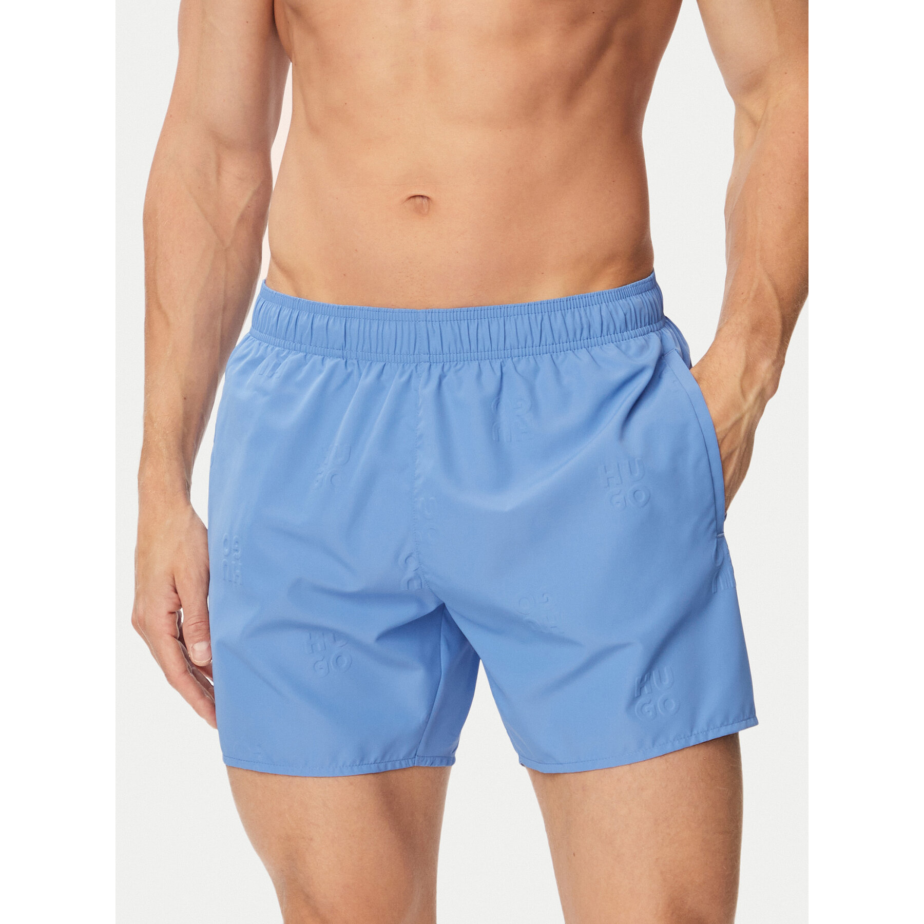 HUGO Badeshorts Tonal 50561222 Blau Regular Fit