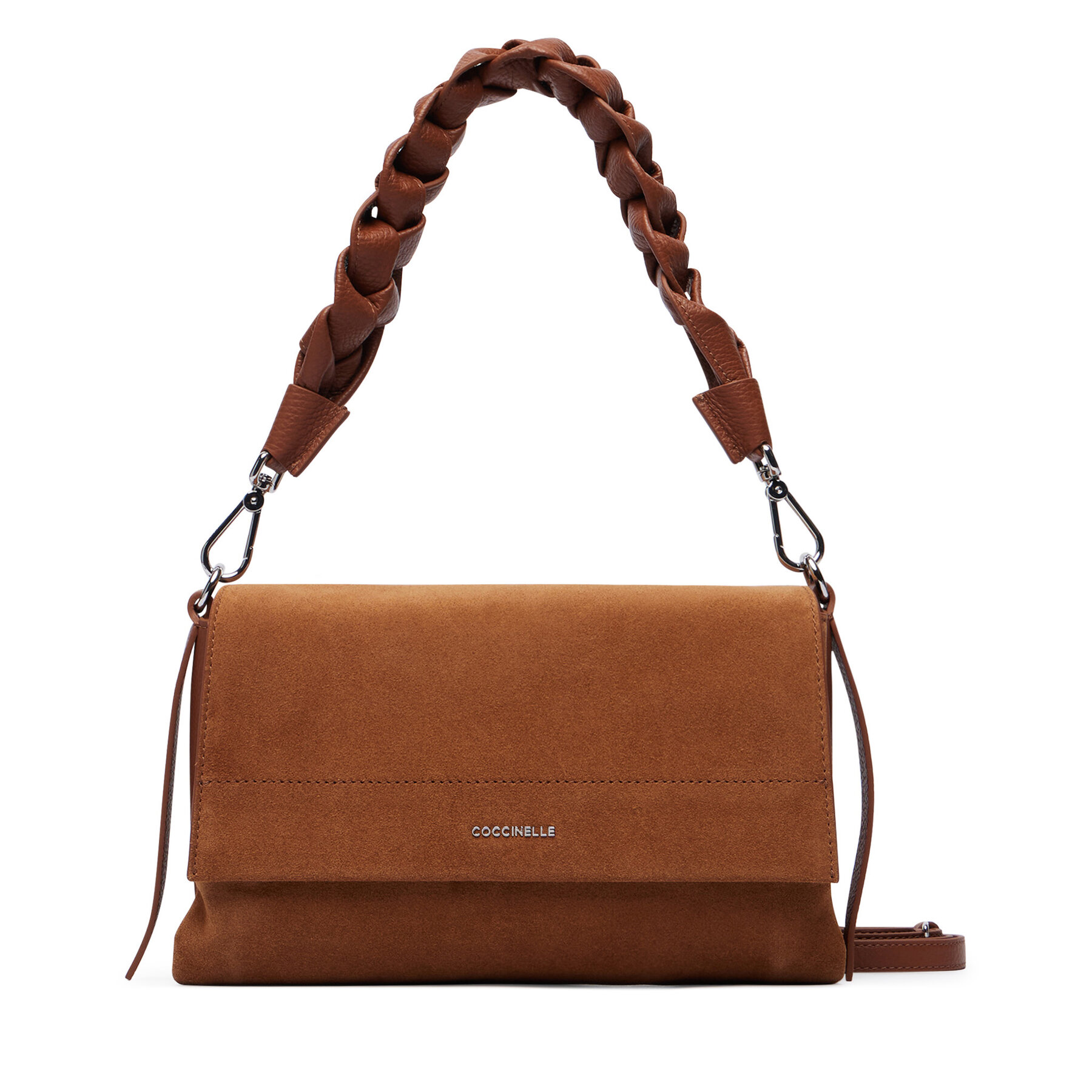 Geantă Coccinelle P6P Boheme Suede Bimaterial E1 P6P 12 01 01 Maro