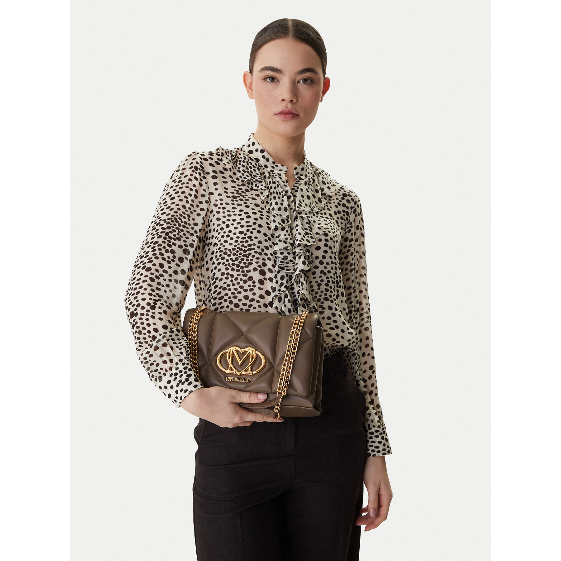 Geantă LOVE MOSCHINO JC4041PP1OLC0203 Maro