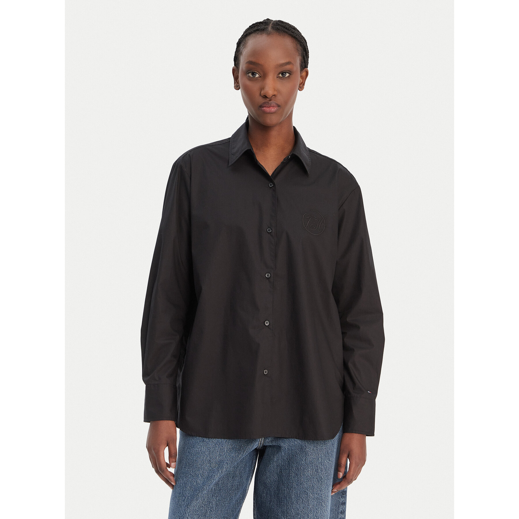 Tommy Hilfiger Hemd WW0WW48190 Schwarz Regular Fit