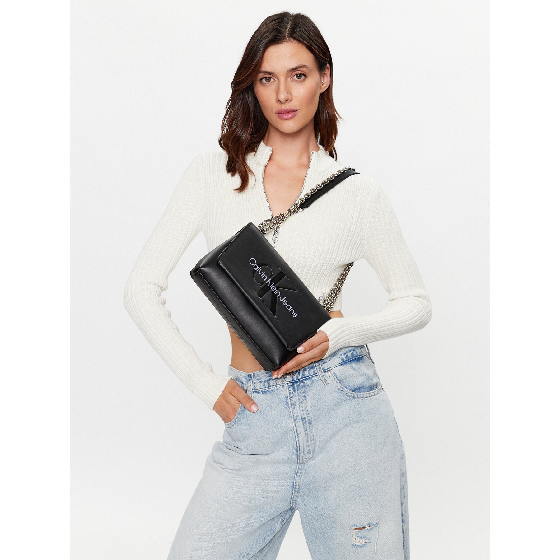 

Сумка Calvin Klein Jeans Sculpted Ew Flap Conv25 Mono K60K607198 0GJ, Чорний