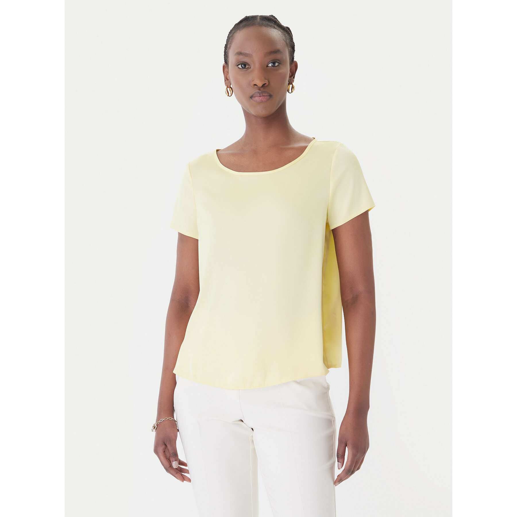 Rinascimento Bluse CFC0127880003 Gelb Regular Fit