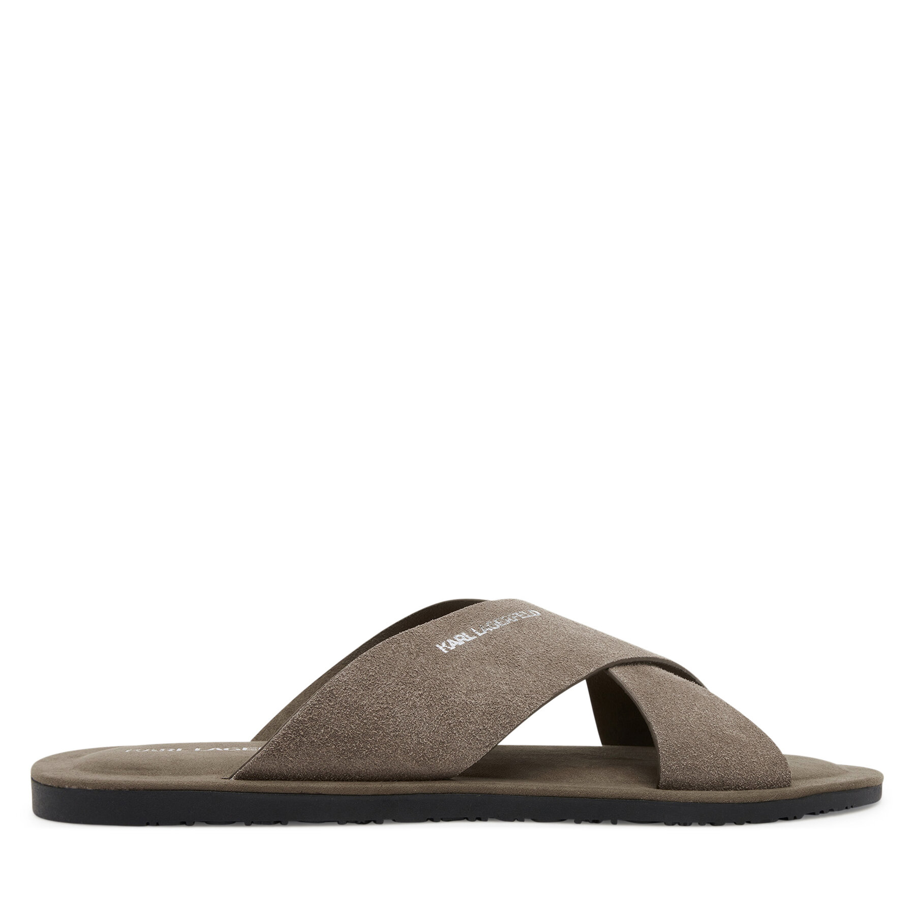 Herren Pantoletten KARL LAGERFELD, Schuhgröße 41, Grau, Kastor III KL70214