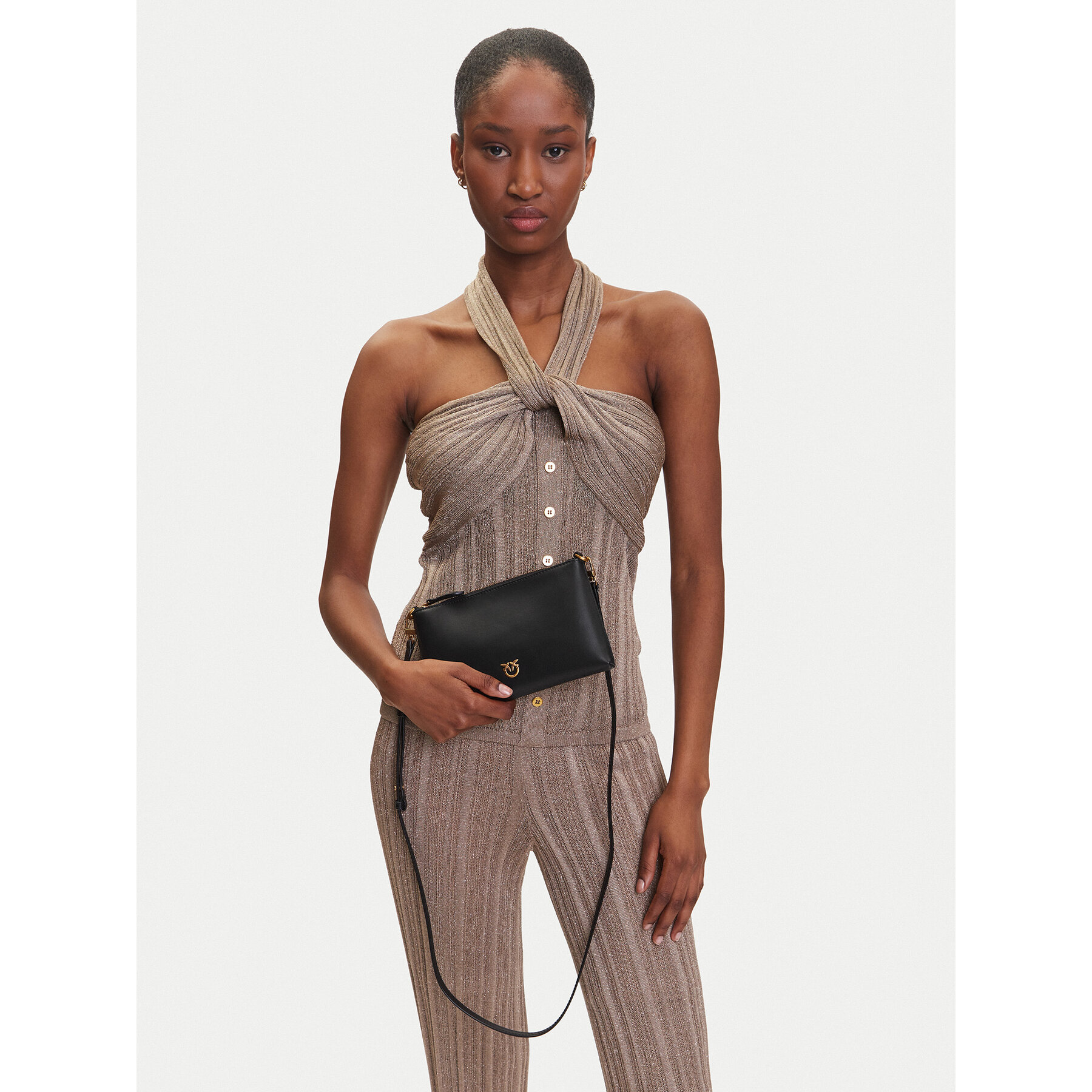 Τσάντα PINKO Flat Horizontal Mini PE 25 PCPL 104277 A0F1 Μαύρο