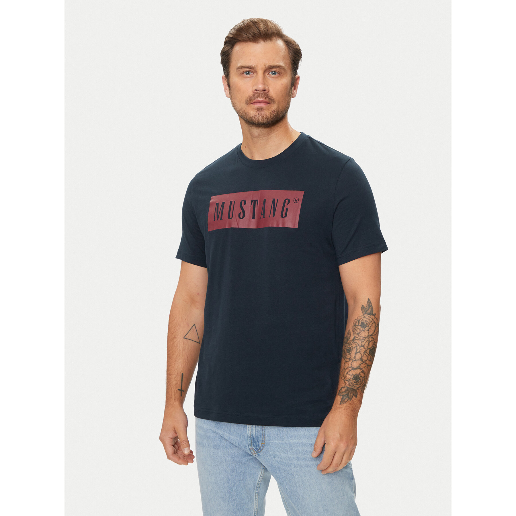 Mustang T-shirt Austin 1014749 Grigio Regular Fit