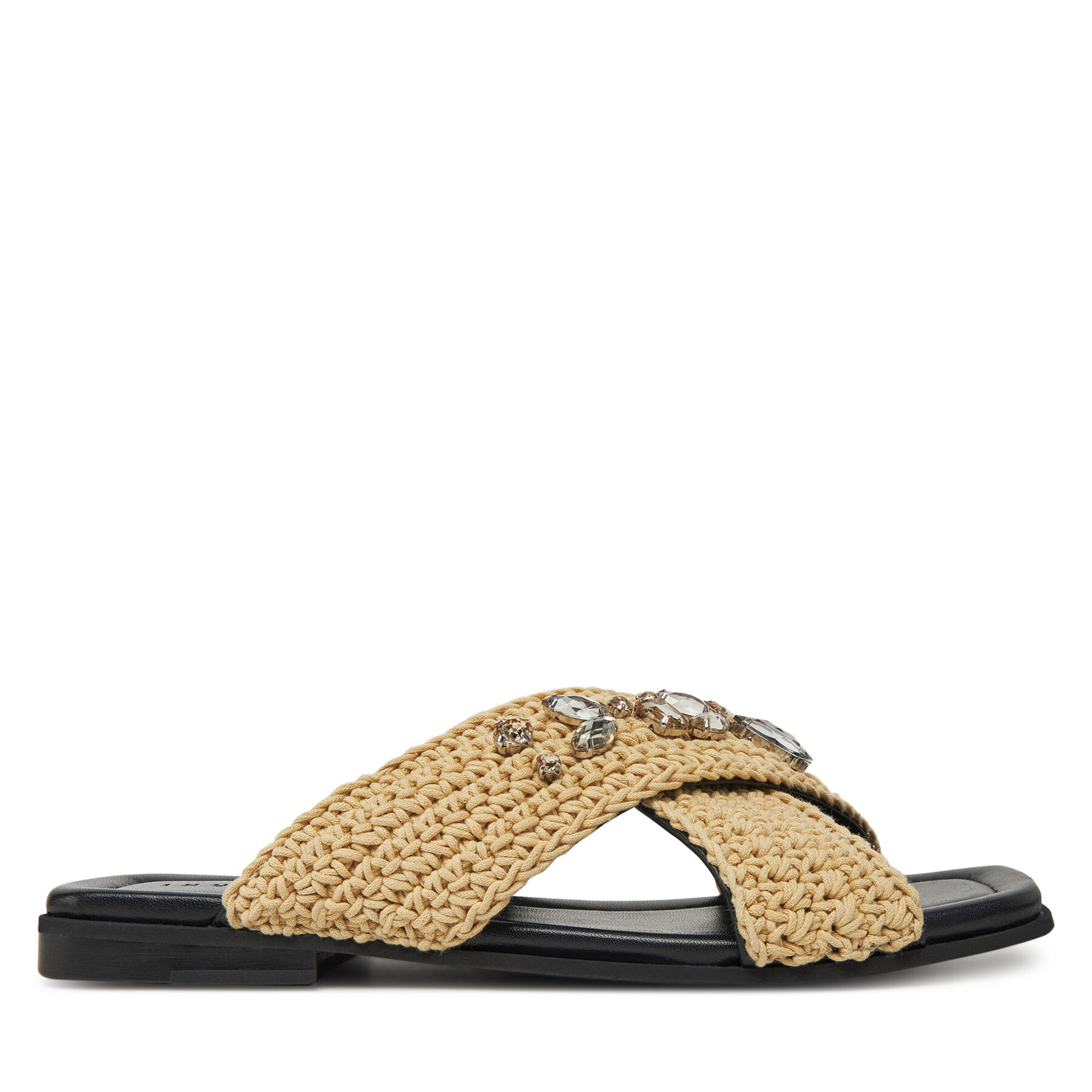 Papucs Inuikii Woven Strap Stones 70104-367 705 Bézs