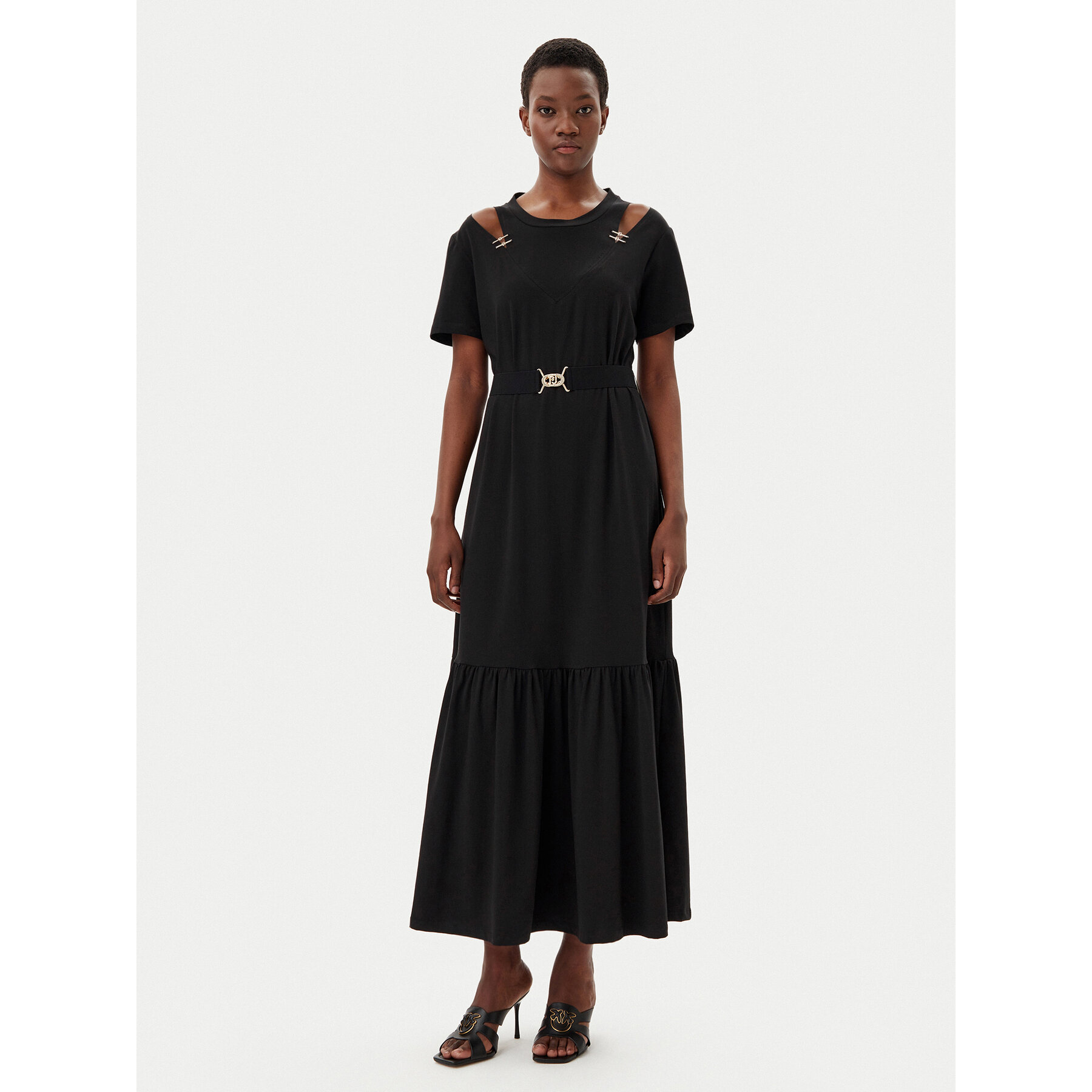 Liu Jo Sport Kleid für den Alltag TA5275 JS088 Schwarz Regular Fit
