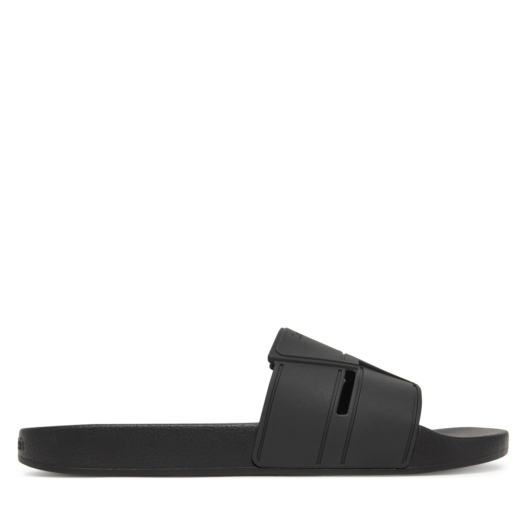 Şlapi Calvin Klein Pool Slide Double T HM0HM01752 Negru