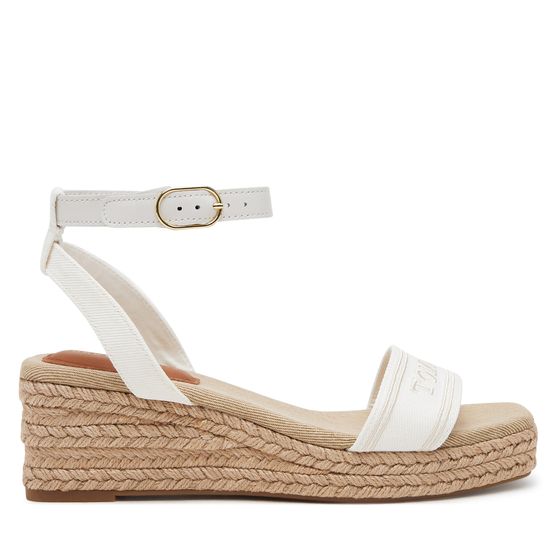 Espadrillas Tommy Hilfiger Tommy Hilfiger Espad Mid Wedge FW0FW08805 Écru