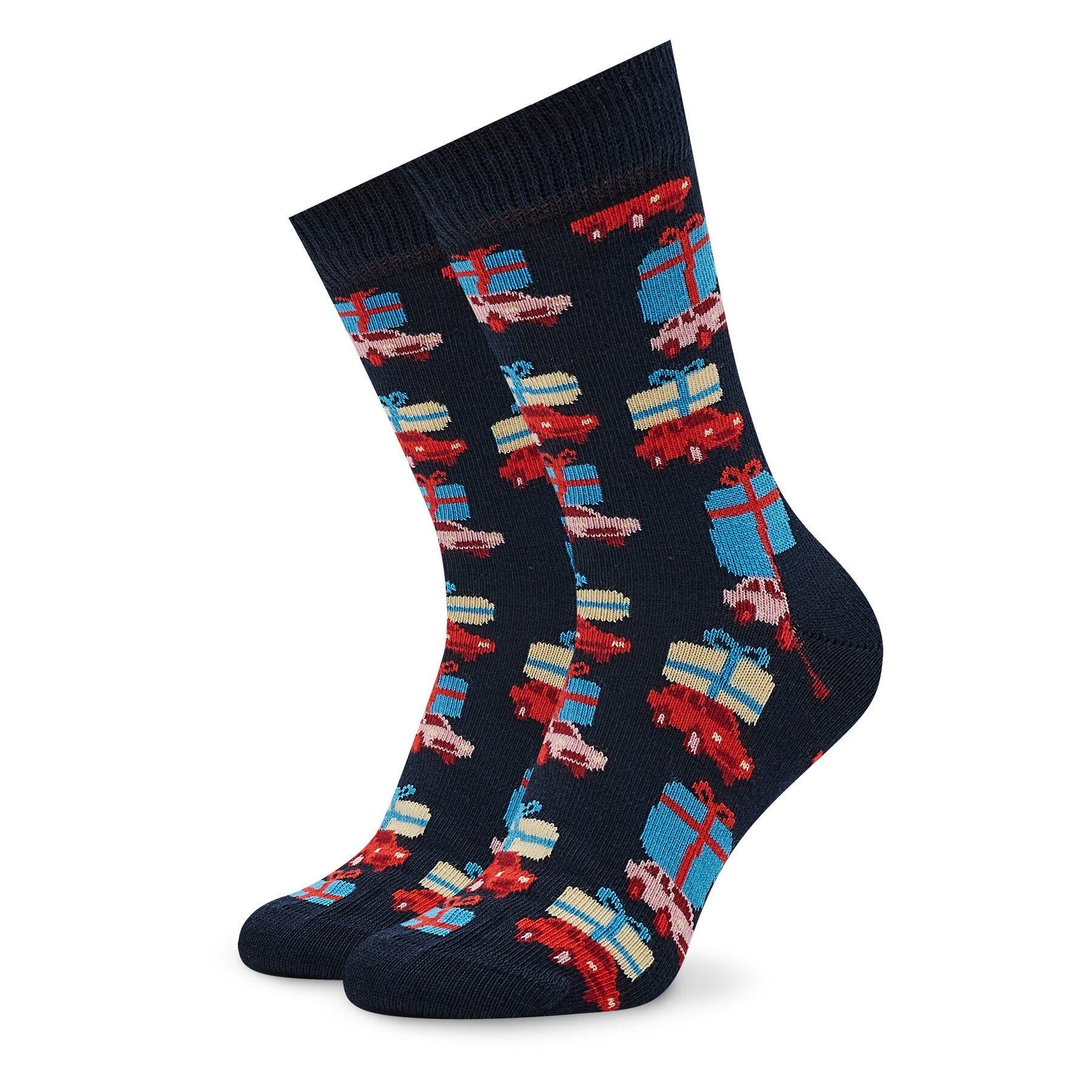 Otroške visoke nogavice Happy Socks KHDS01-6500 Mornarsko modra
