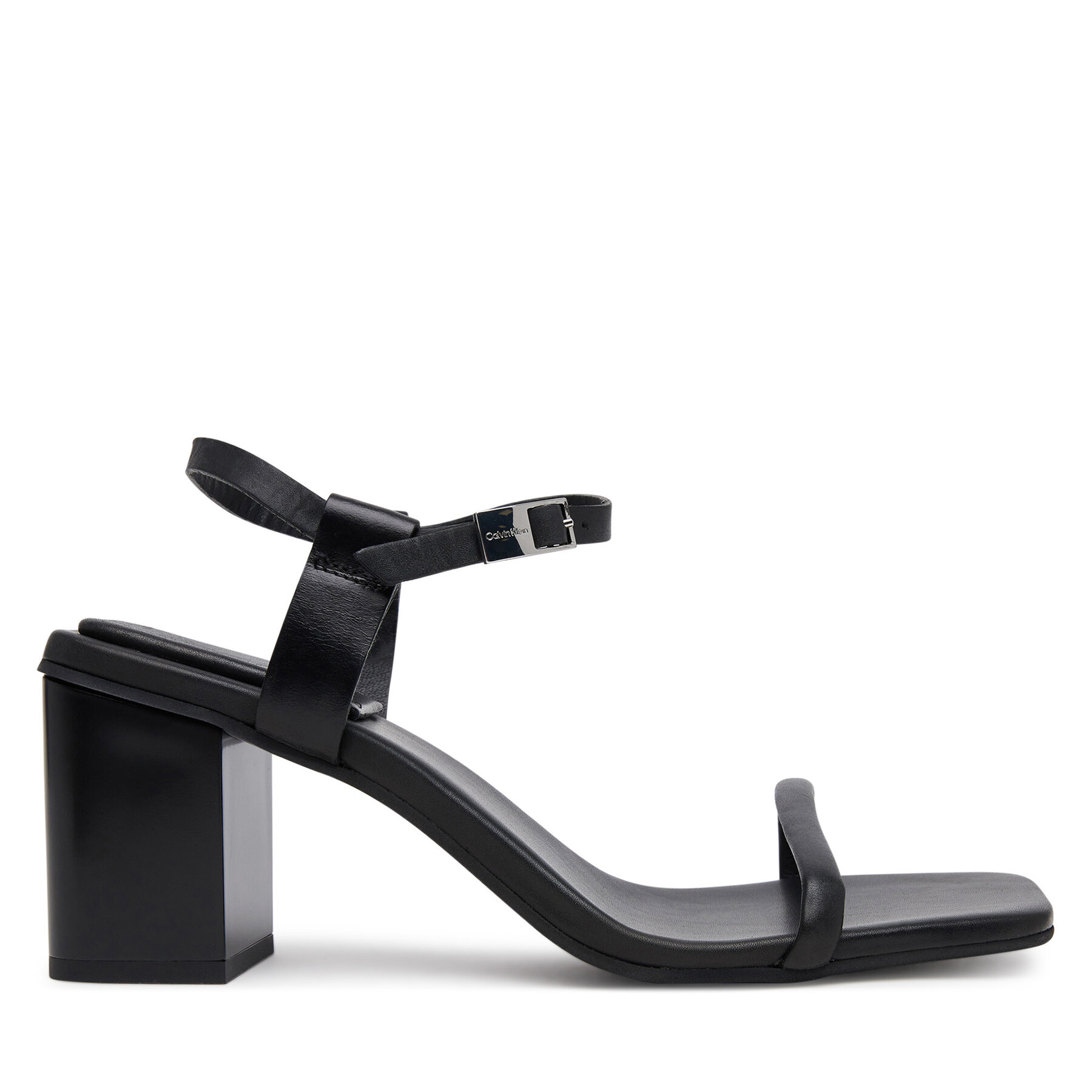 Sandále Calvin Klein Block Heel Sandal 75 Lth HW0HW02650 Čierna