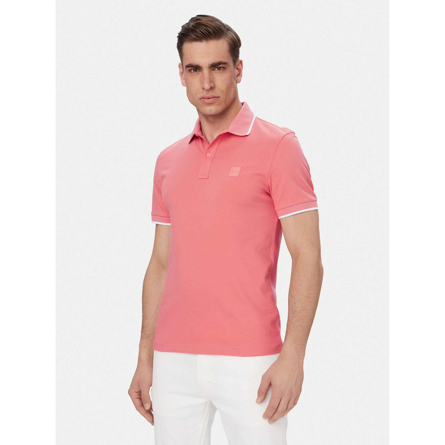 BOSS Poloshirt Passertip 50507699 Hellrot Slim Fit