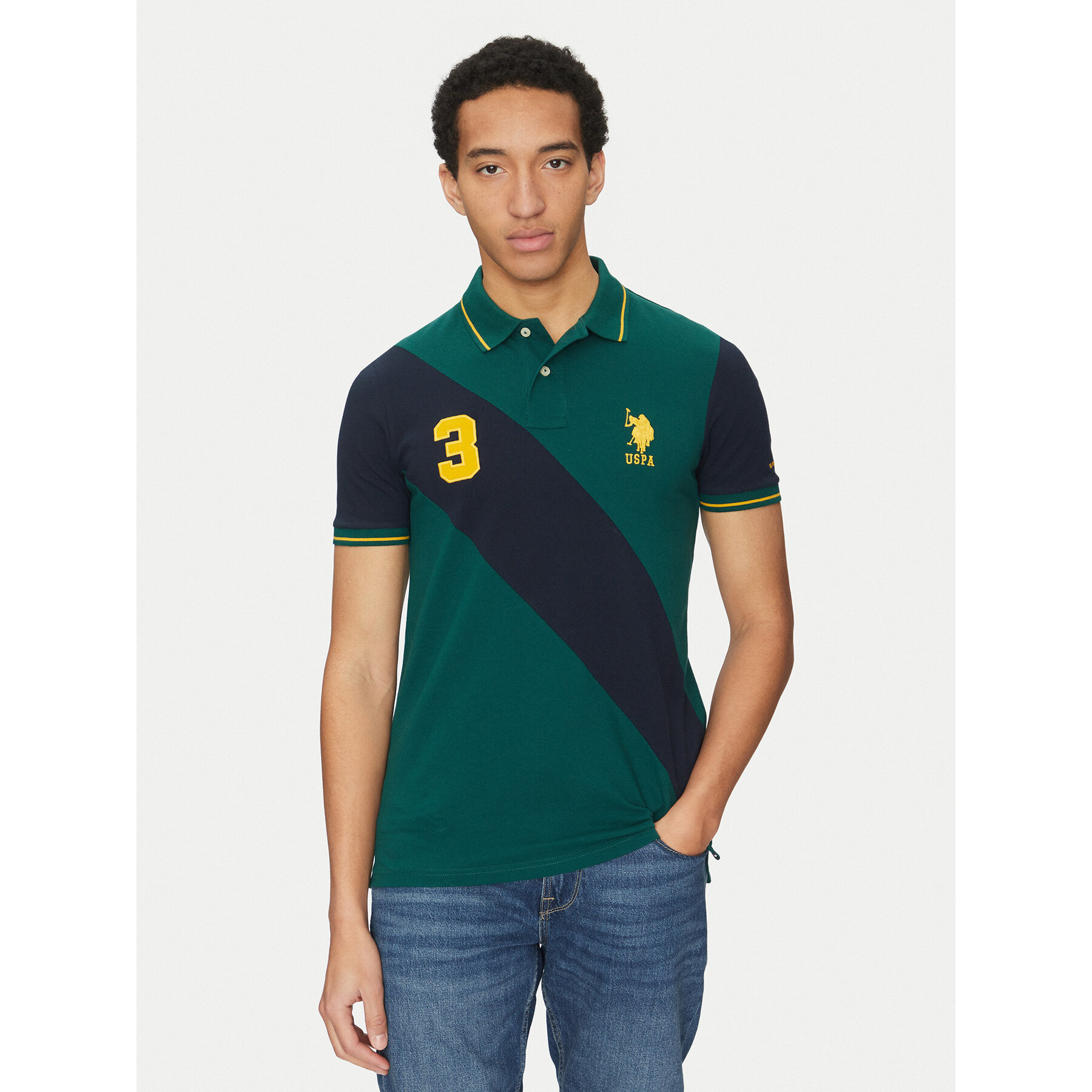 U.S. Polo Assn. Pólóing MUP3996 Zöld Regular Fit
