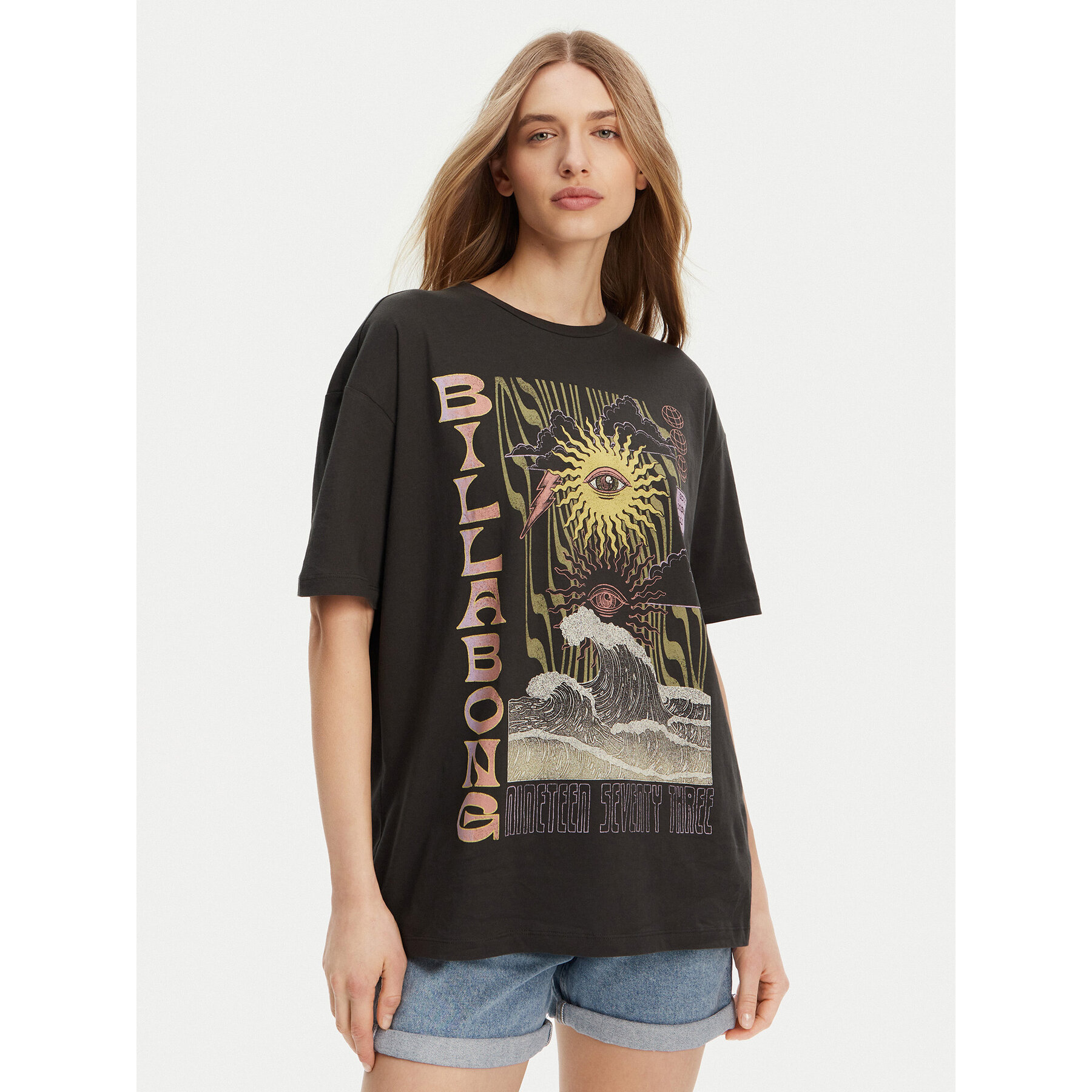 Billabong Marškinėliai EBJZT00443-KTA0 Juoda Regular Fit