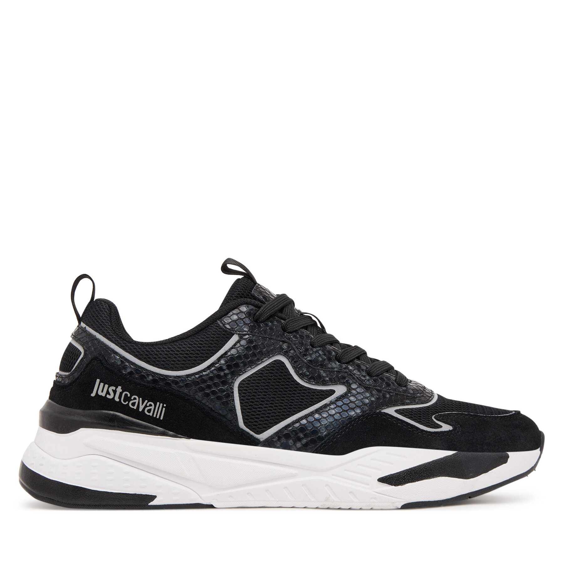 Sneakers Just Cavalli Fondo Nevada Dis 2 79QA3SD1 ZSD37 Negru