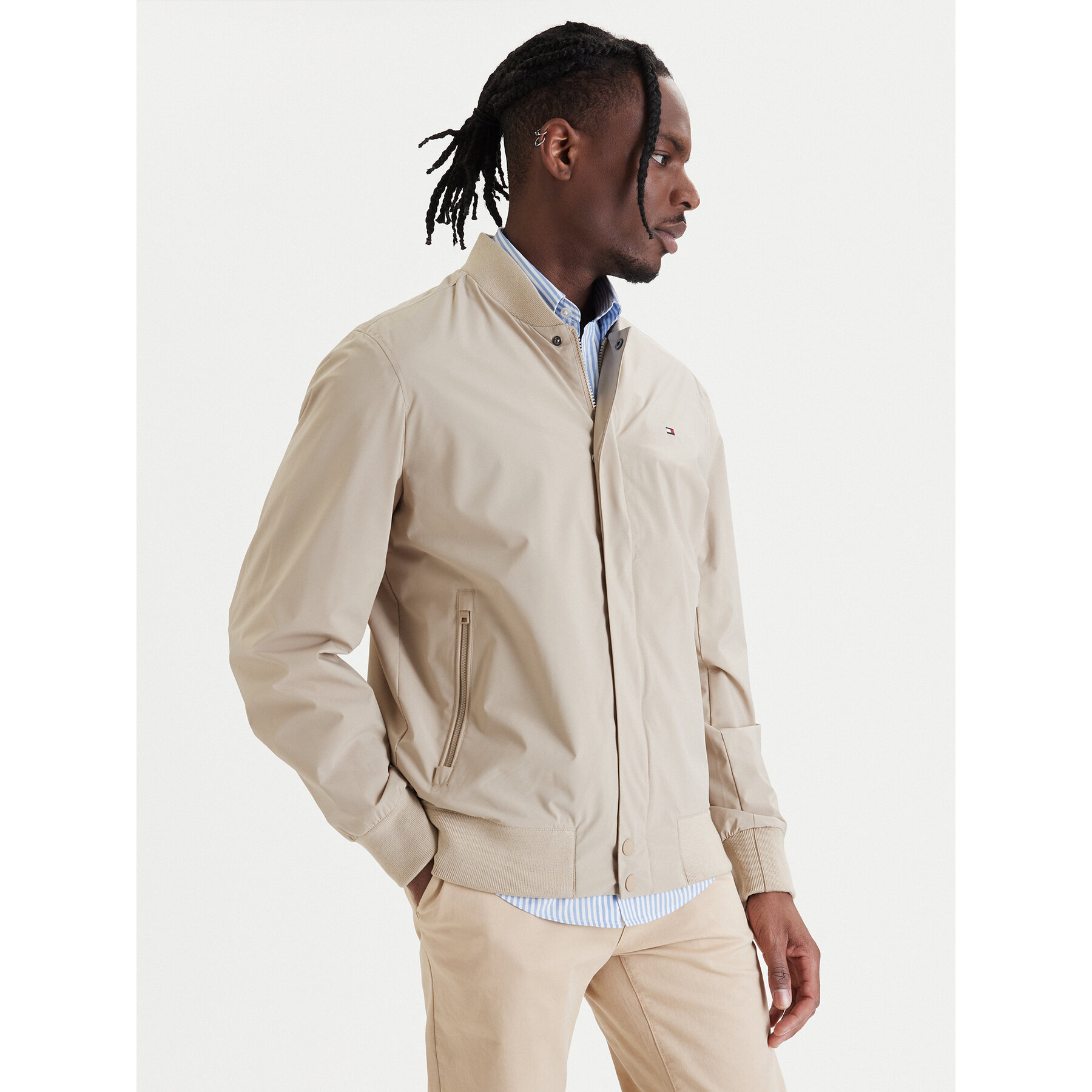 Tommy Hilfiger Bomberjacke MW0MW36665 Beige Regular Fit