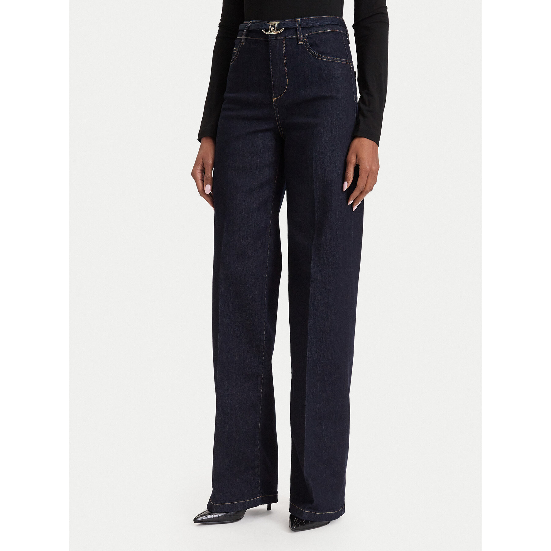 Liu Jo Jeans Tall UF6088 D0264 Dunkelblau Flared Leg