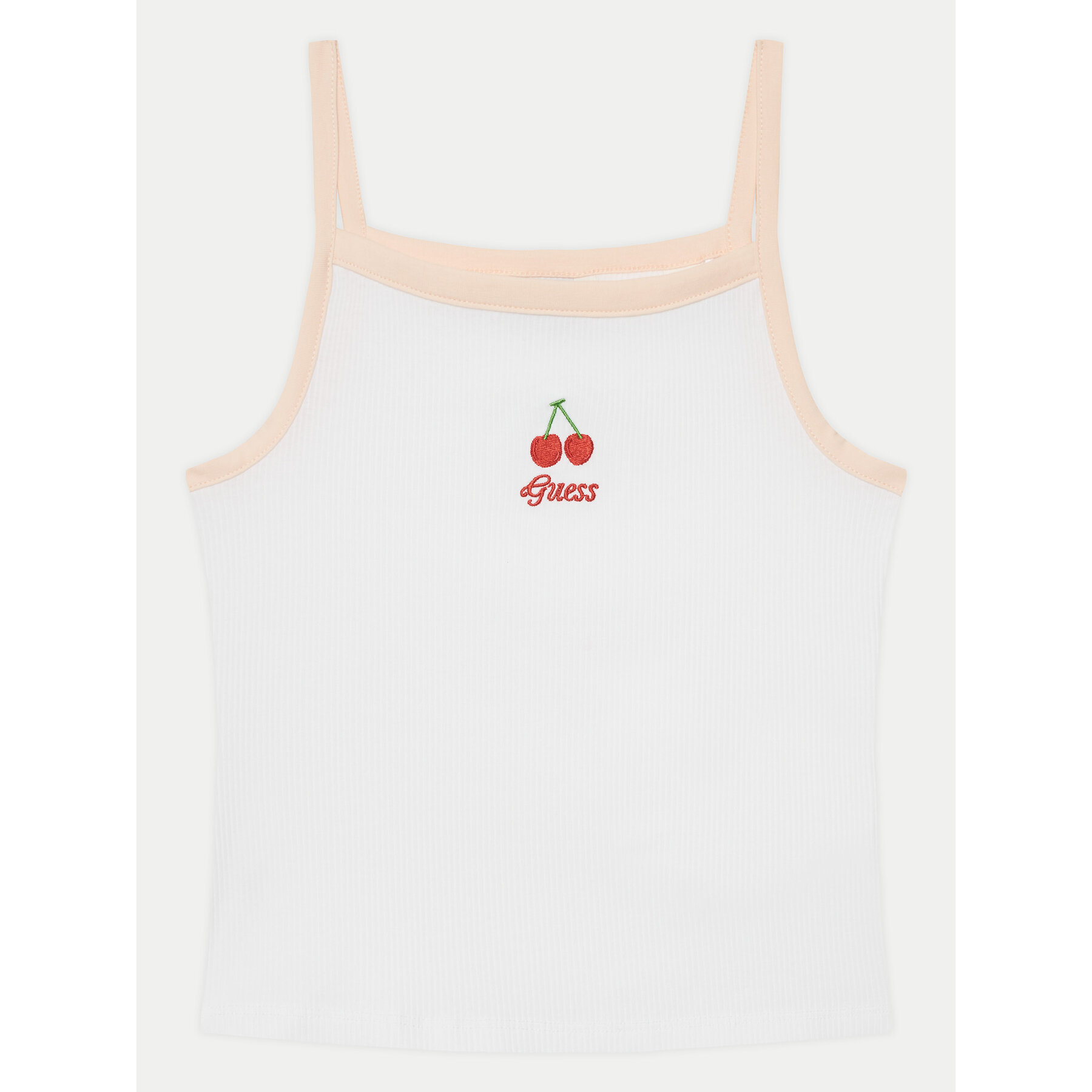 Guess Τοπ J5GI07 KCU20 Λευκό Slim Fit